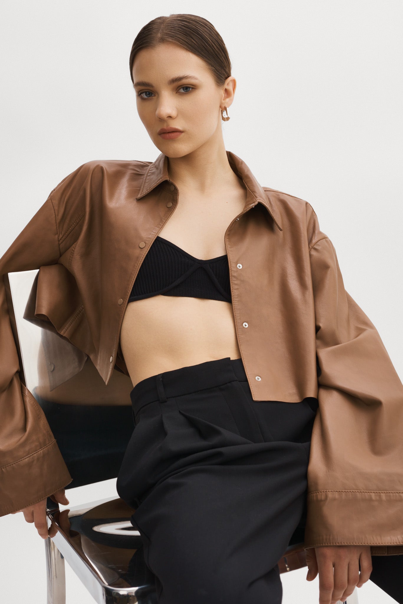 ELDA | Leather Oversized Shirt