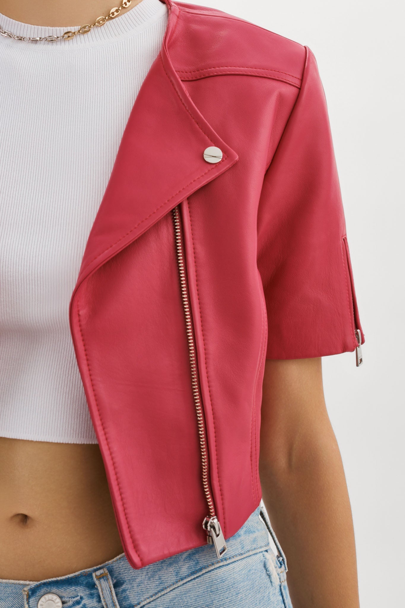 KIRSI | Cropped Biker Jacket