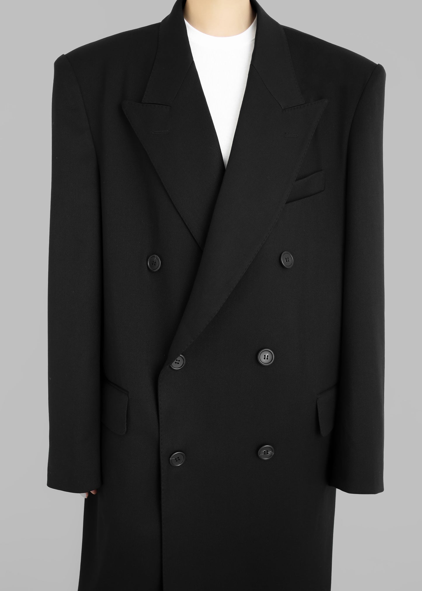 London Double Breasted Coat - Black