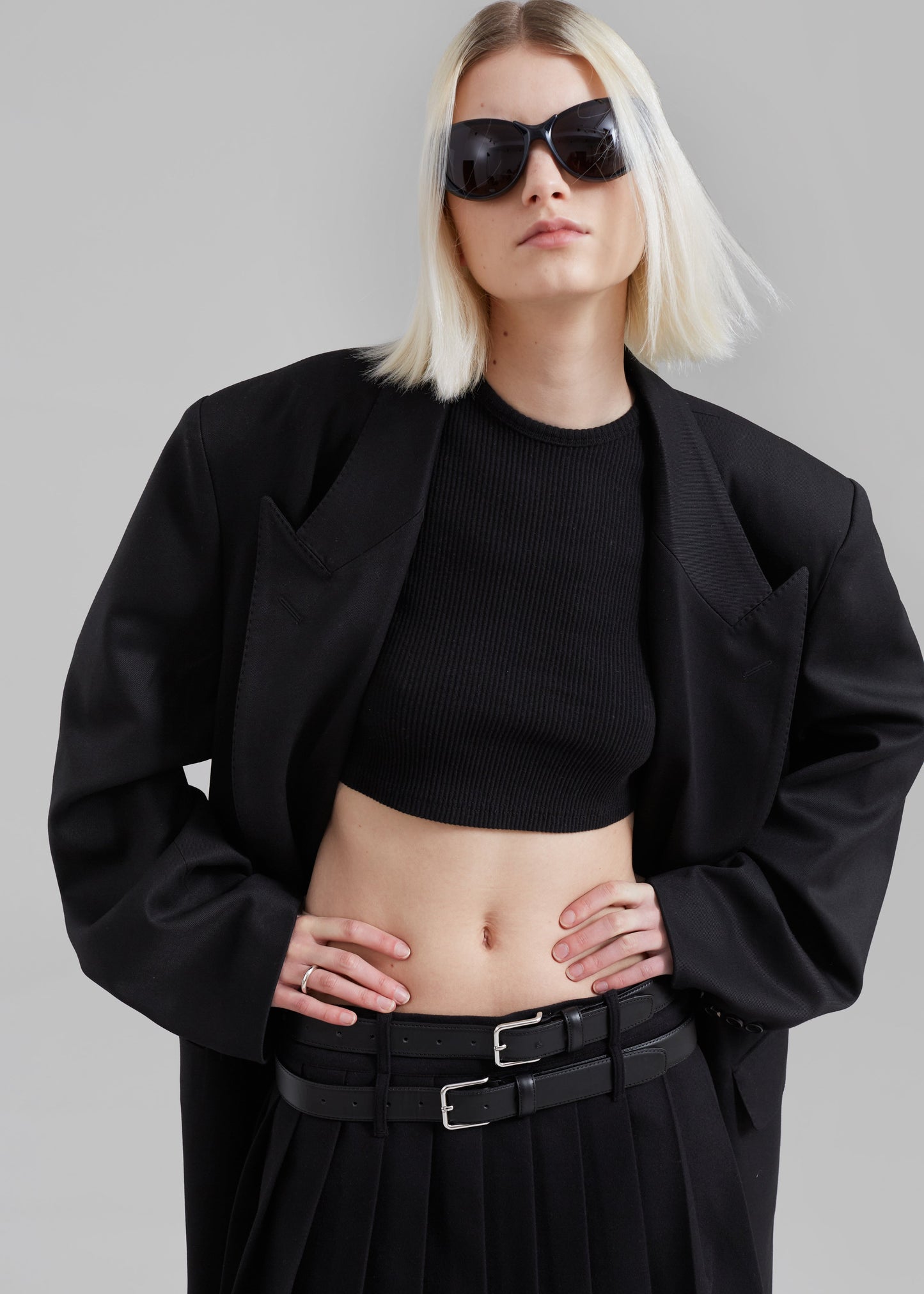 London Double Breasted Coat - Black