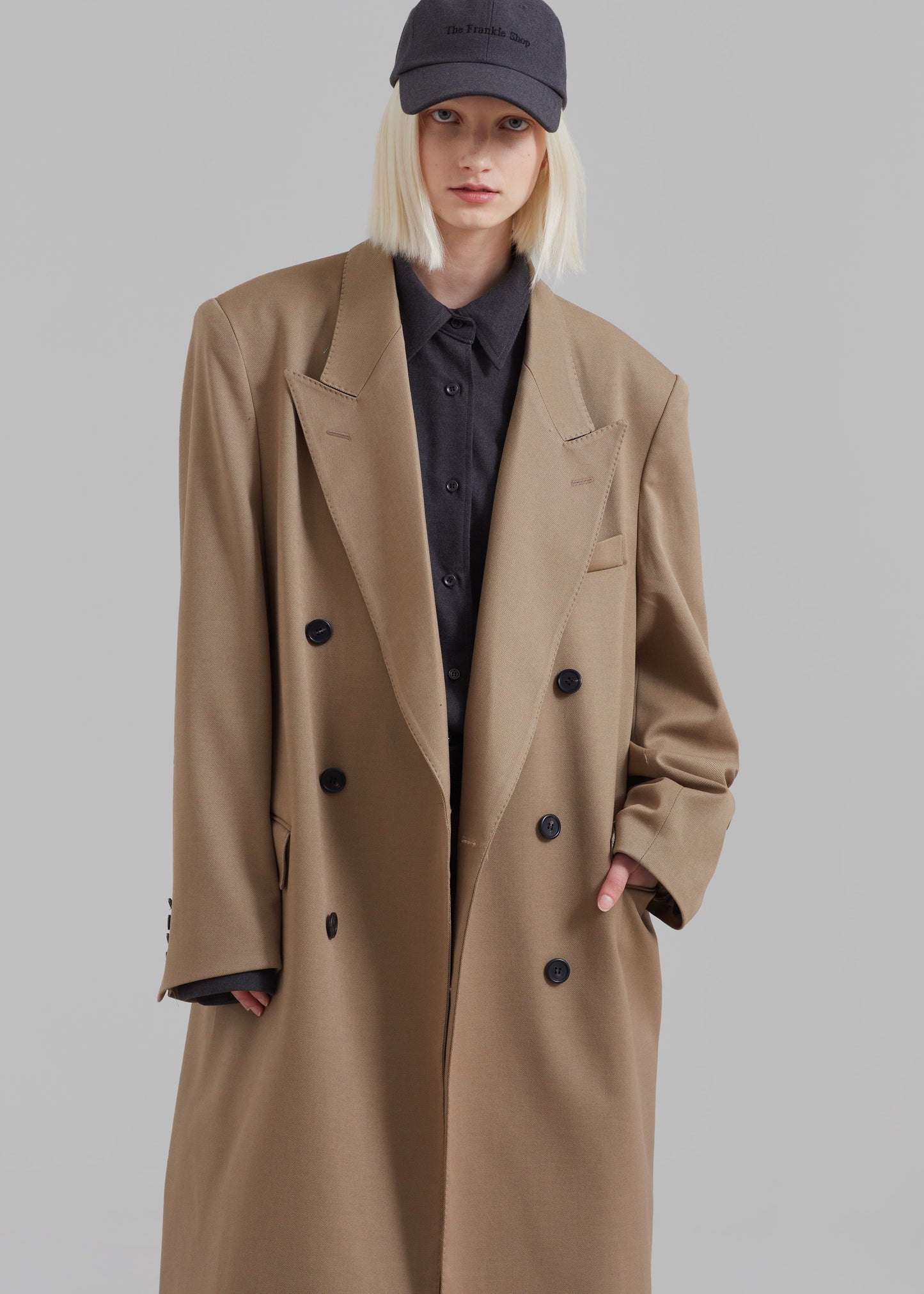 London Double Breasted Coat - Taupe