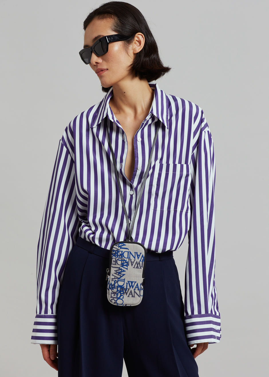 Lui Stripe Shirt - Deep Blue