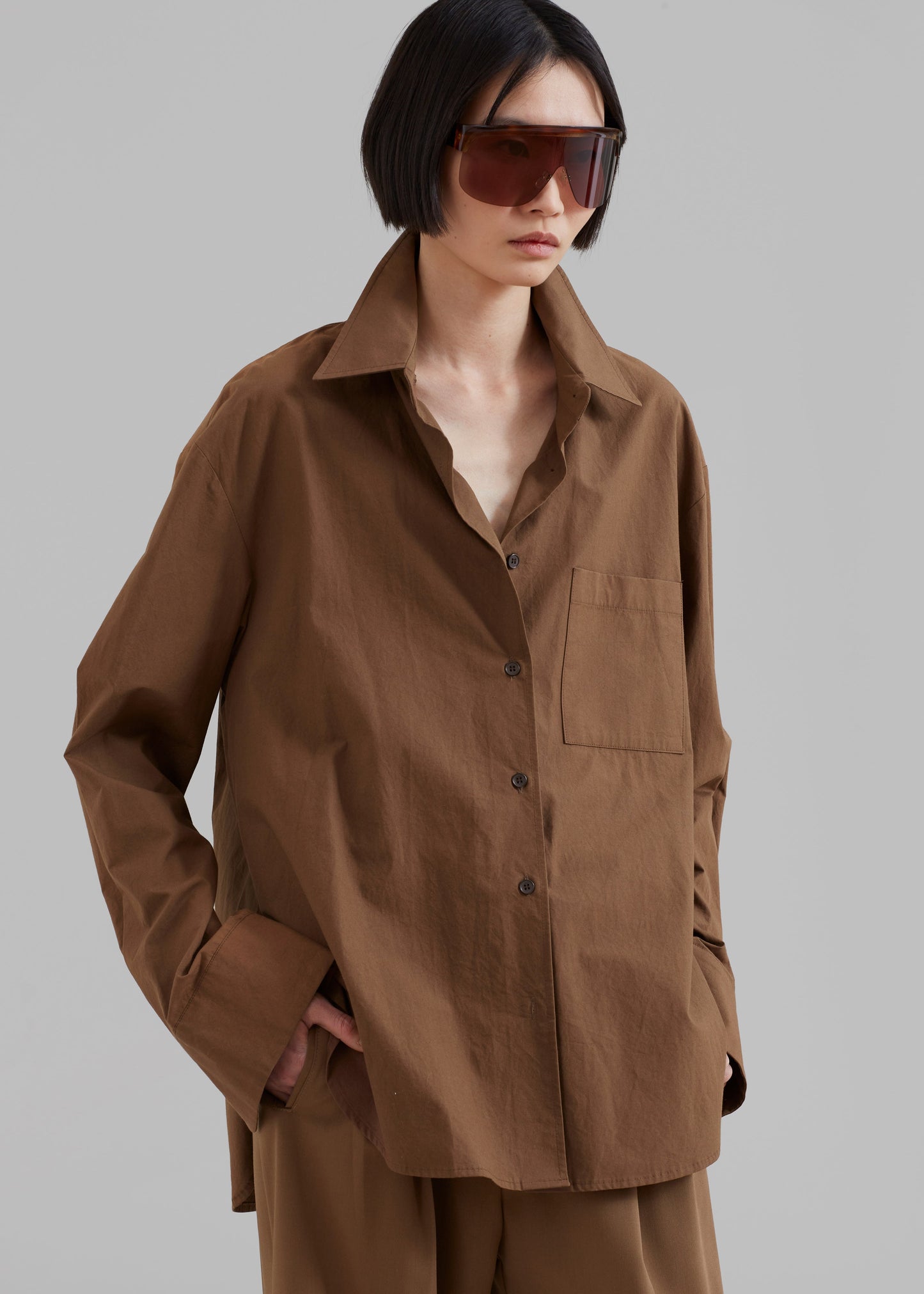 Lui Organic Cotton Shirt - Chocolate