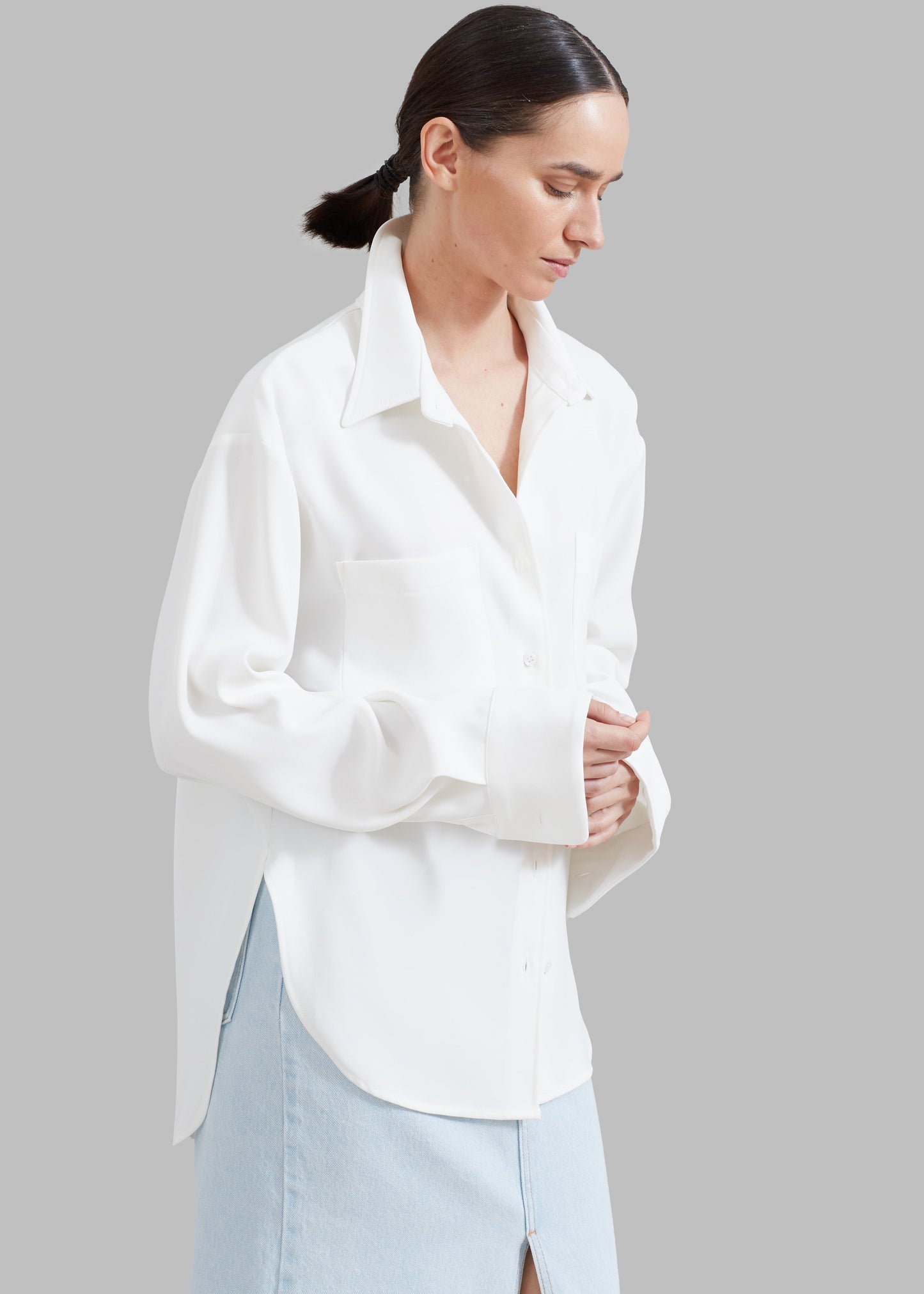 Macie Pocket Shirt - Ivory