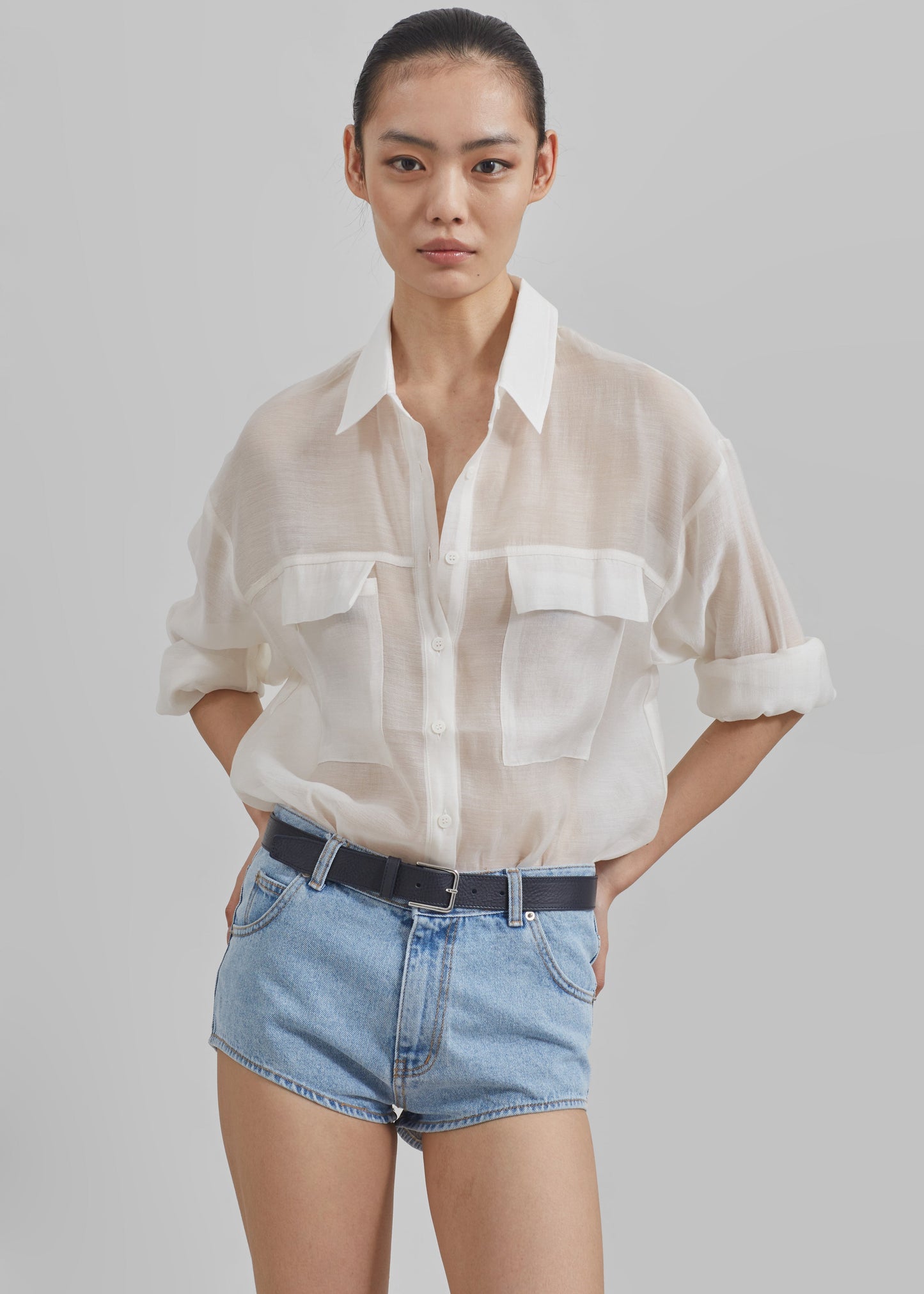 Madeline Sheer Shirt - Off White