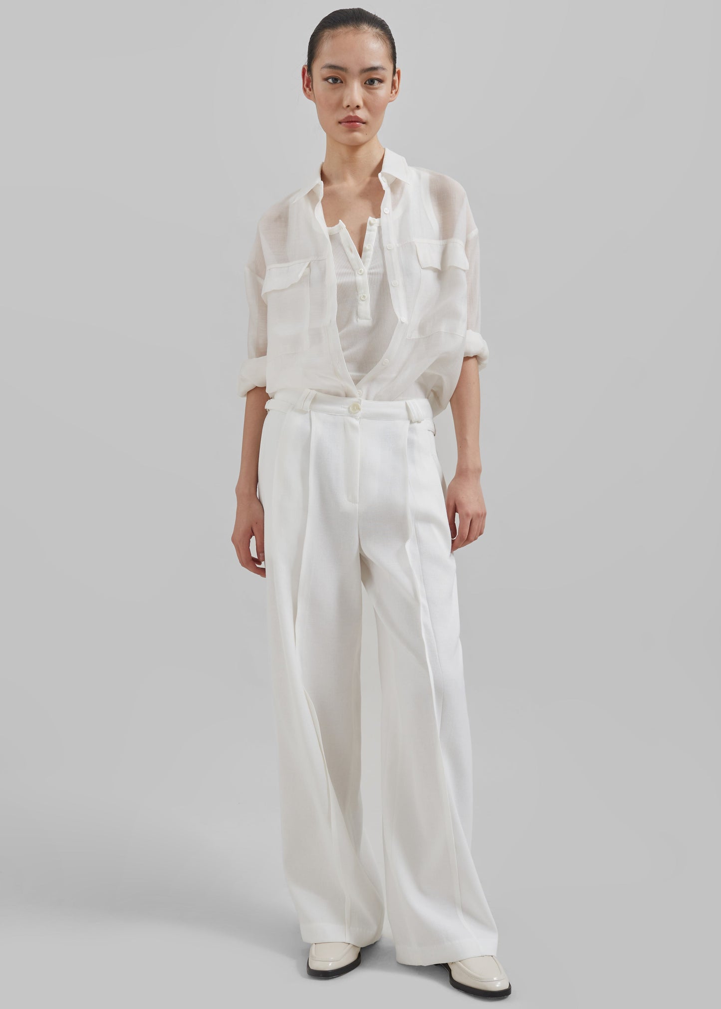 Madeline Sheer Shirt - Off White