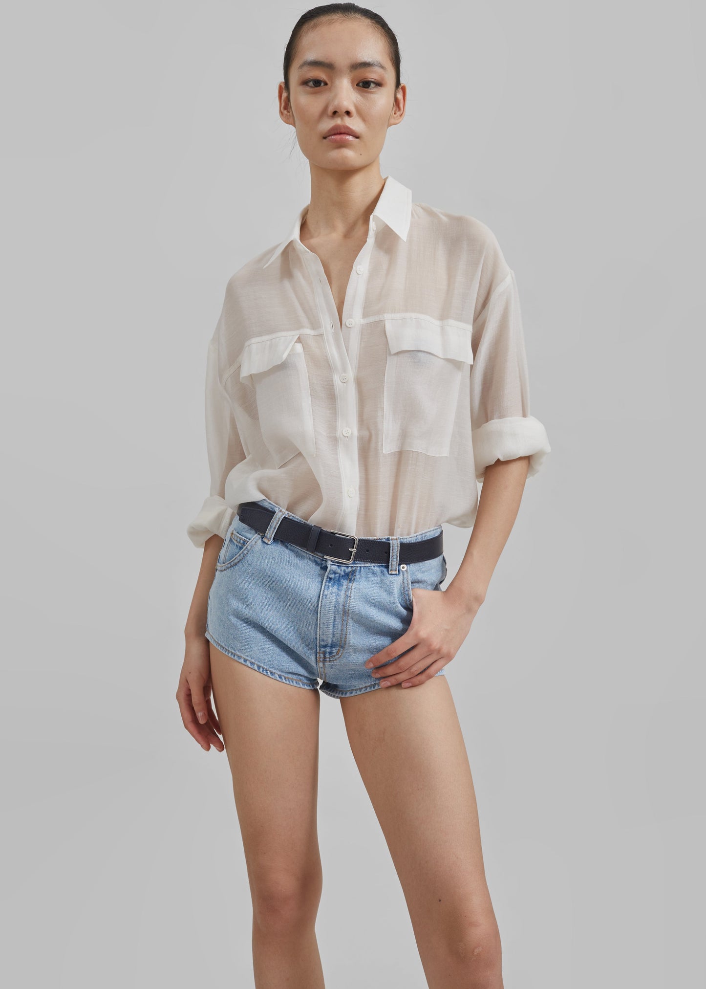 Madeline Sheer Shirt - Off White