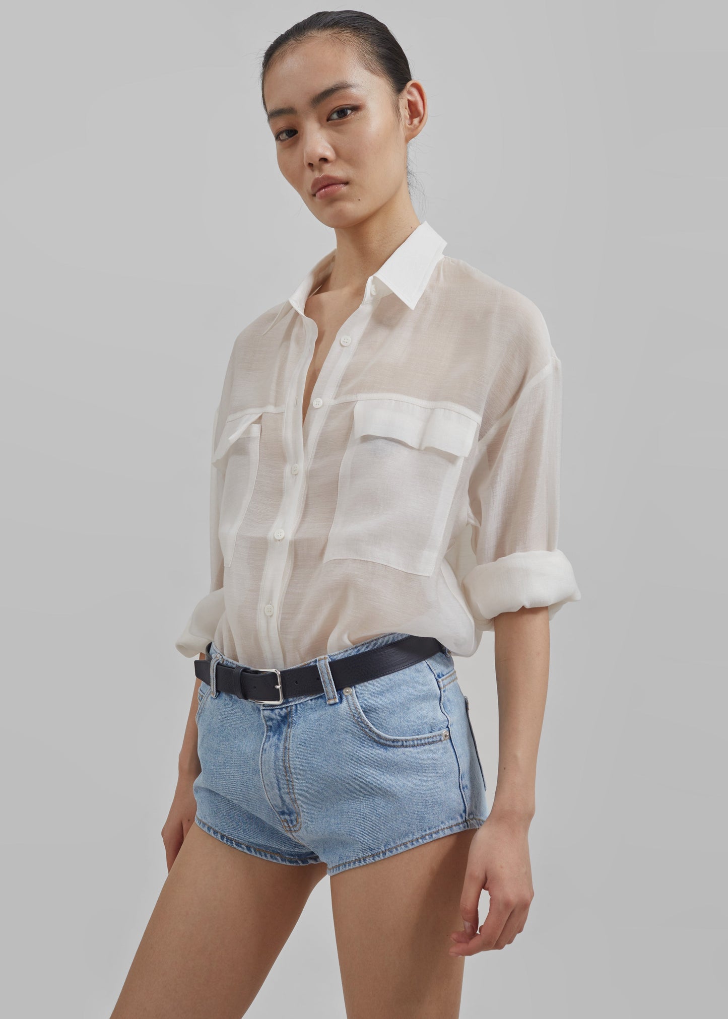 Madeline Sheer Shirt - Off White