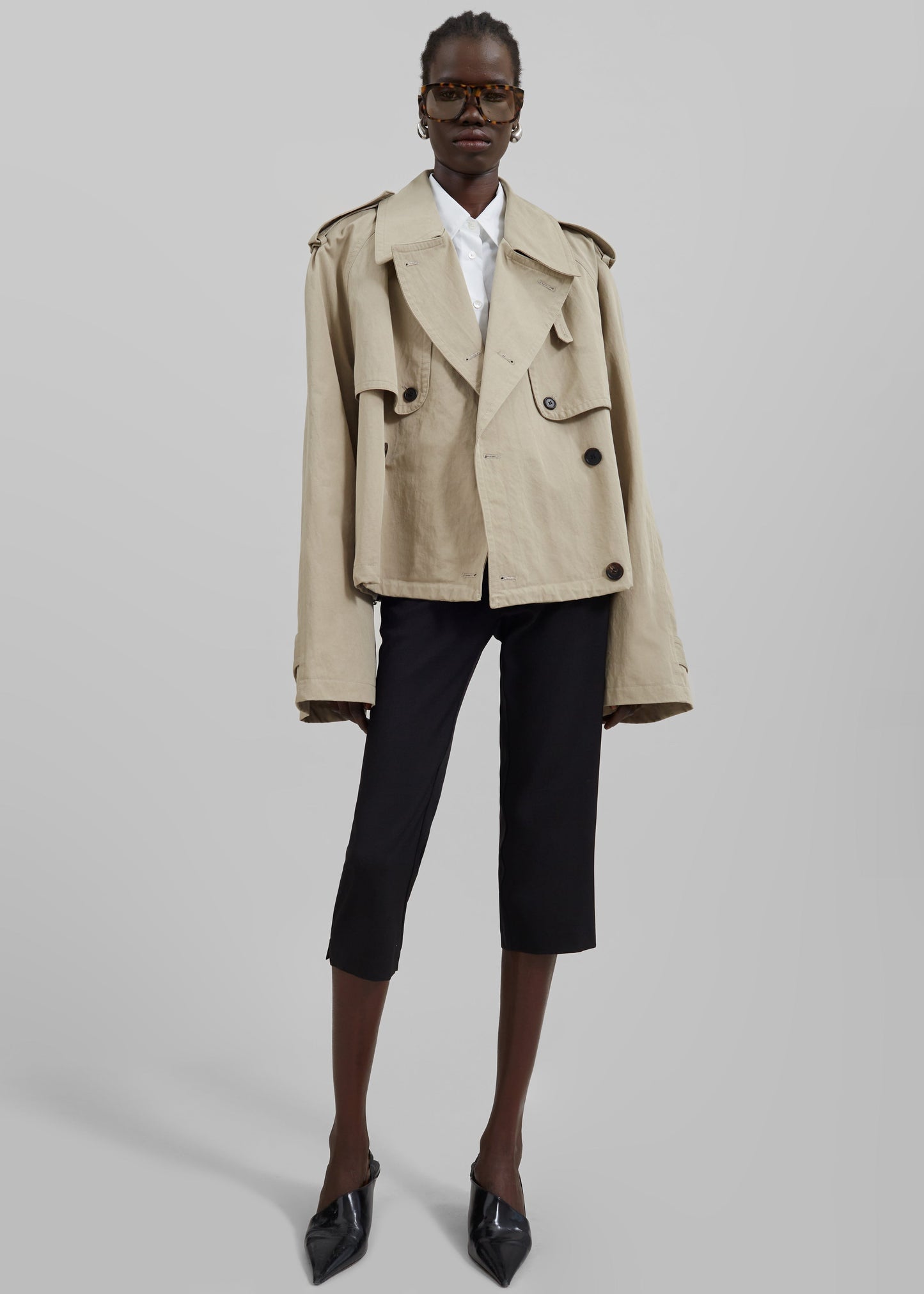 Mads Cropped Trench - Beige