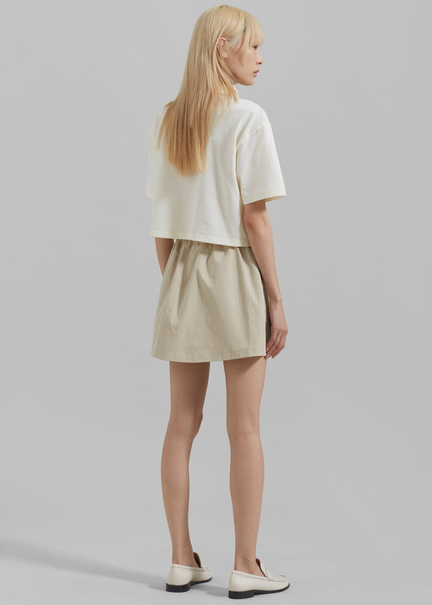 Malia Cargo Mini Skirt - Beige