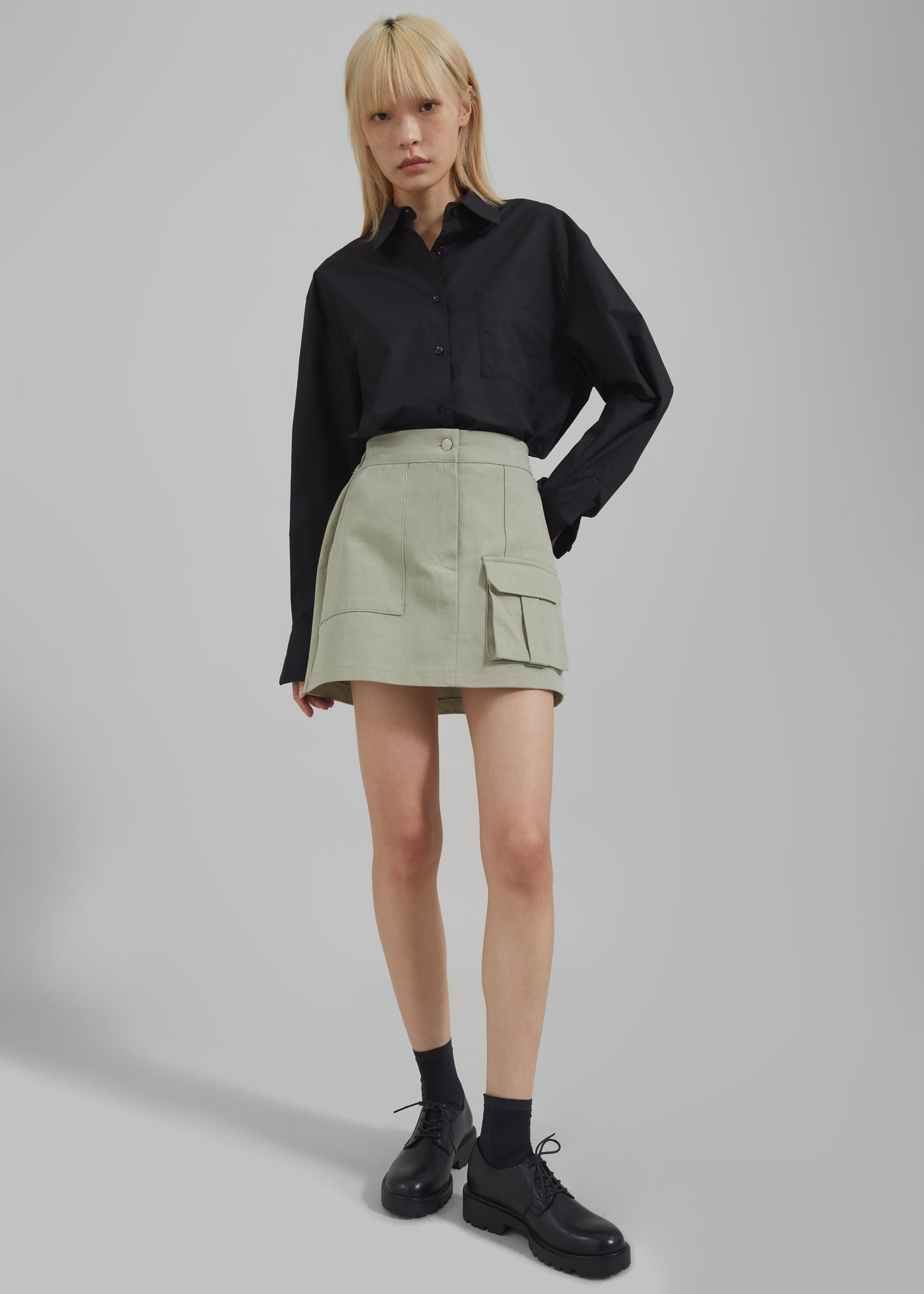 Malia Cargo Mini Skirt - Khaki