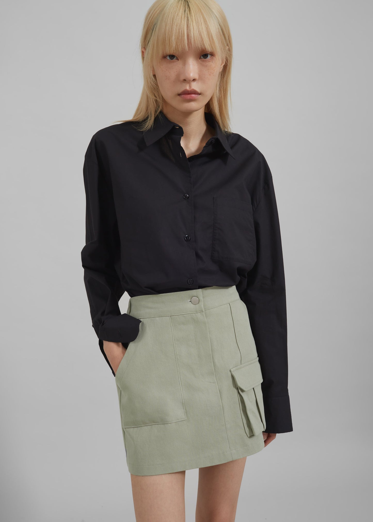 Malia Cargo Mini Skirt - Khaki