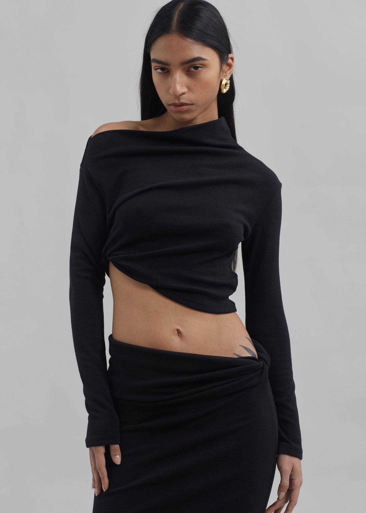 Margot Asymmetric Top - Black