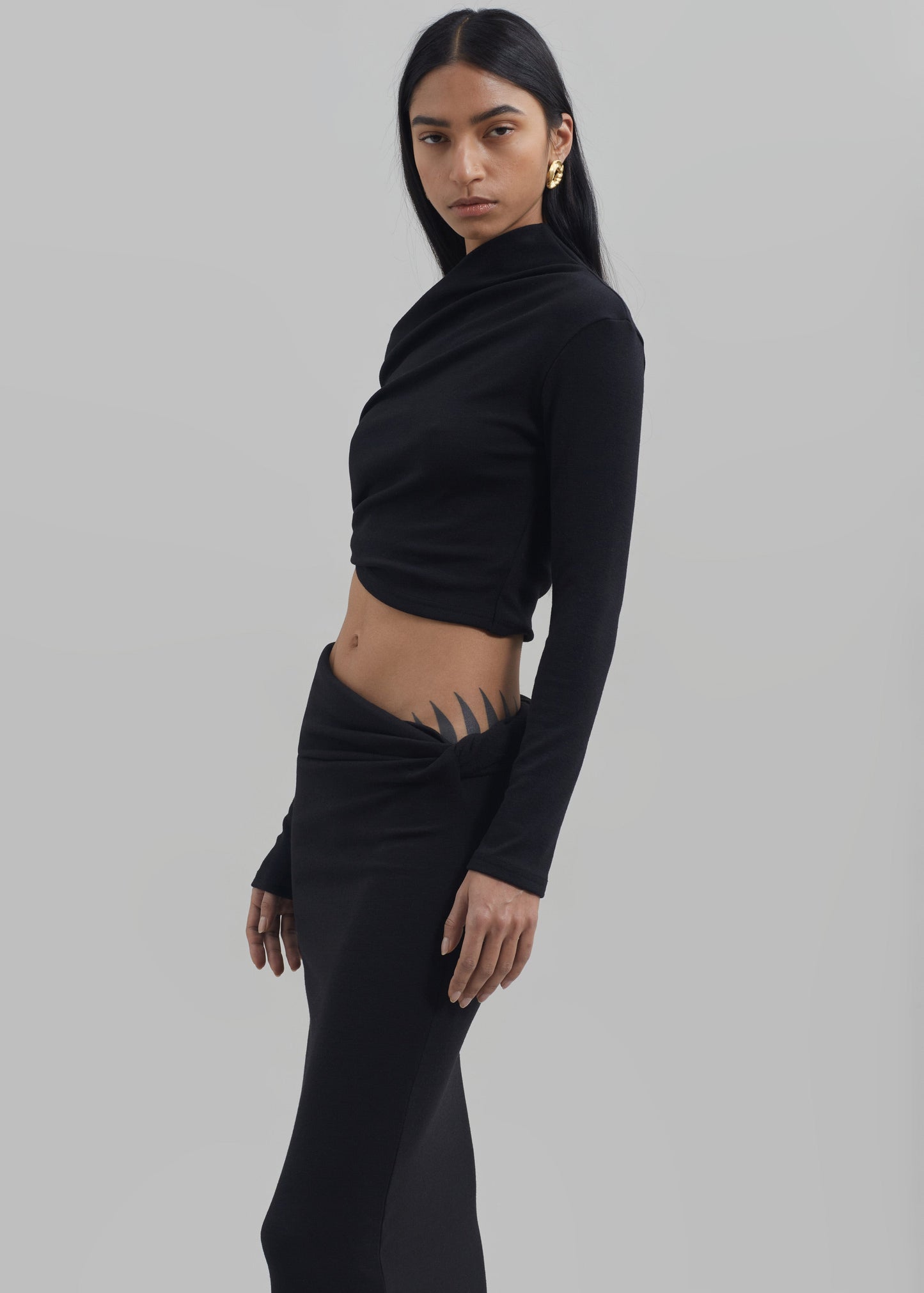 Margot Asymmetric Top - Black