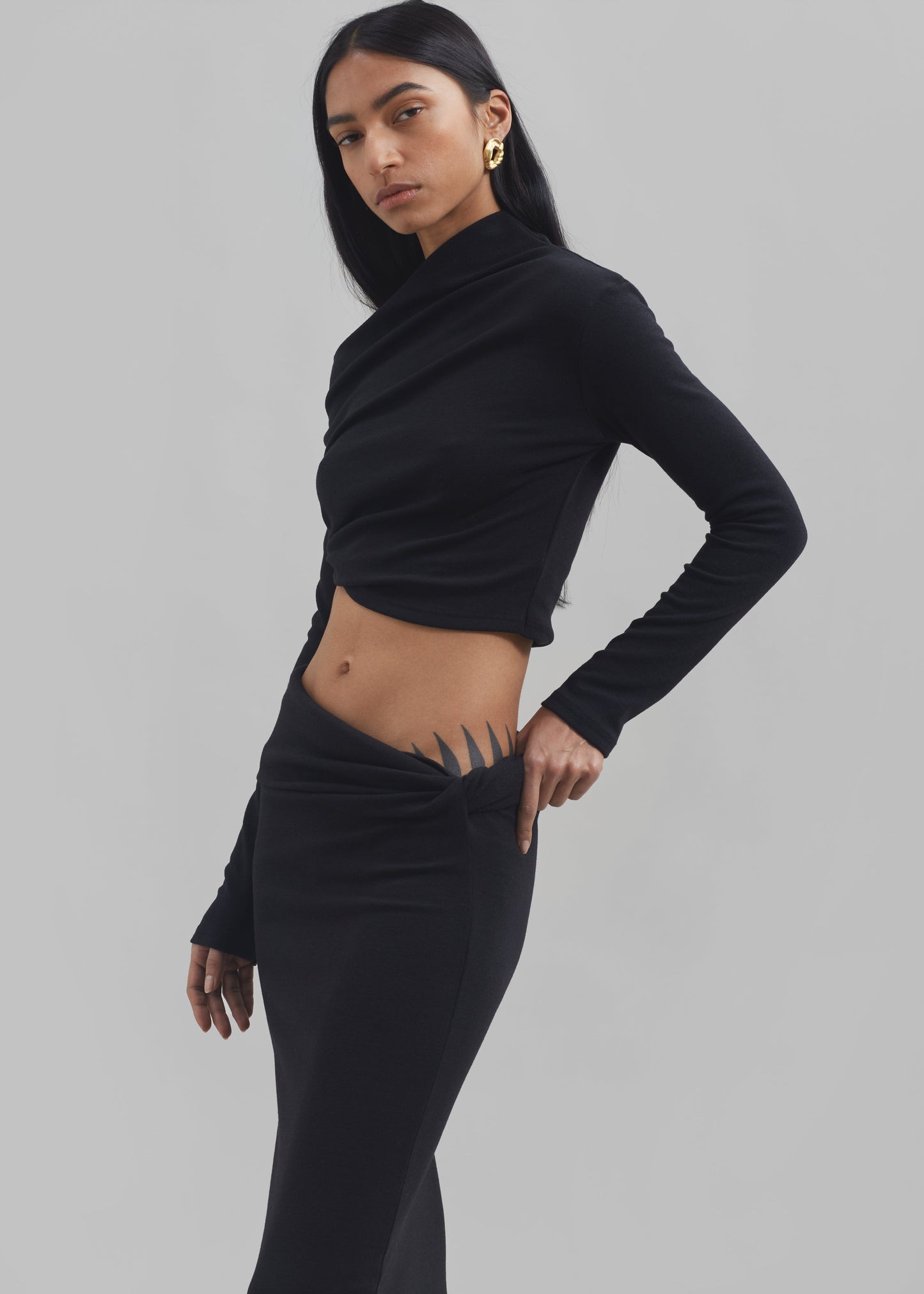 Margot Asymmetric Top - Black