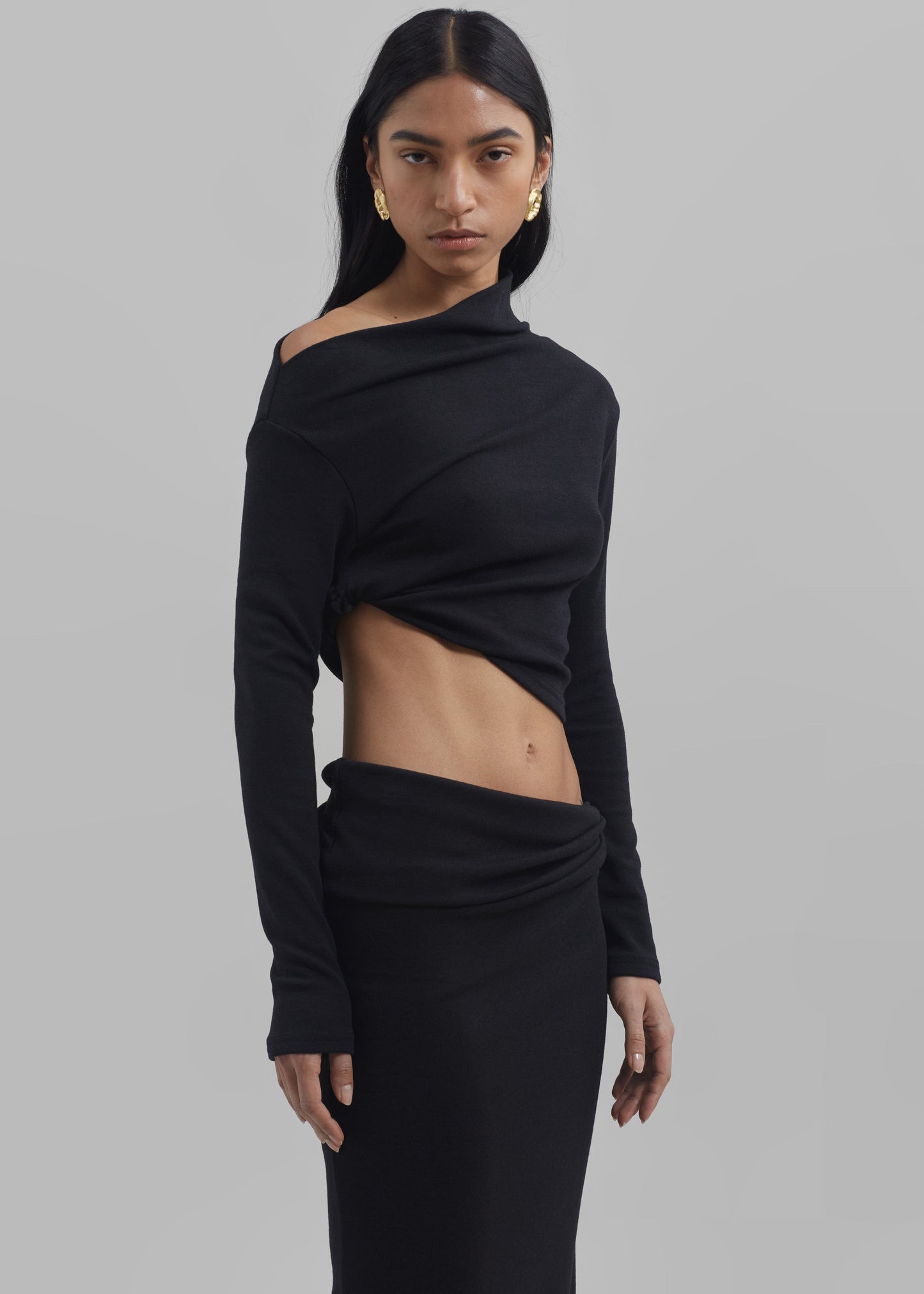 Margot Asymmetric Top - Black