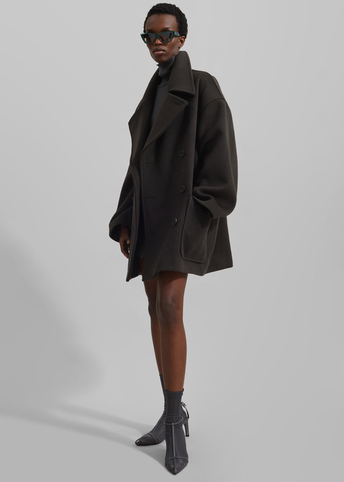 Marian Oversized Peacoat - Khaki