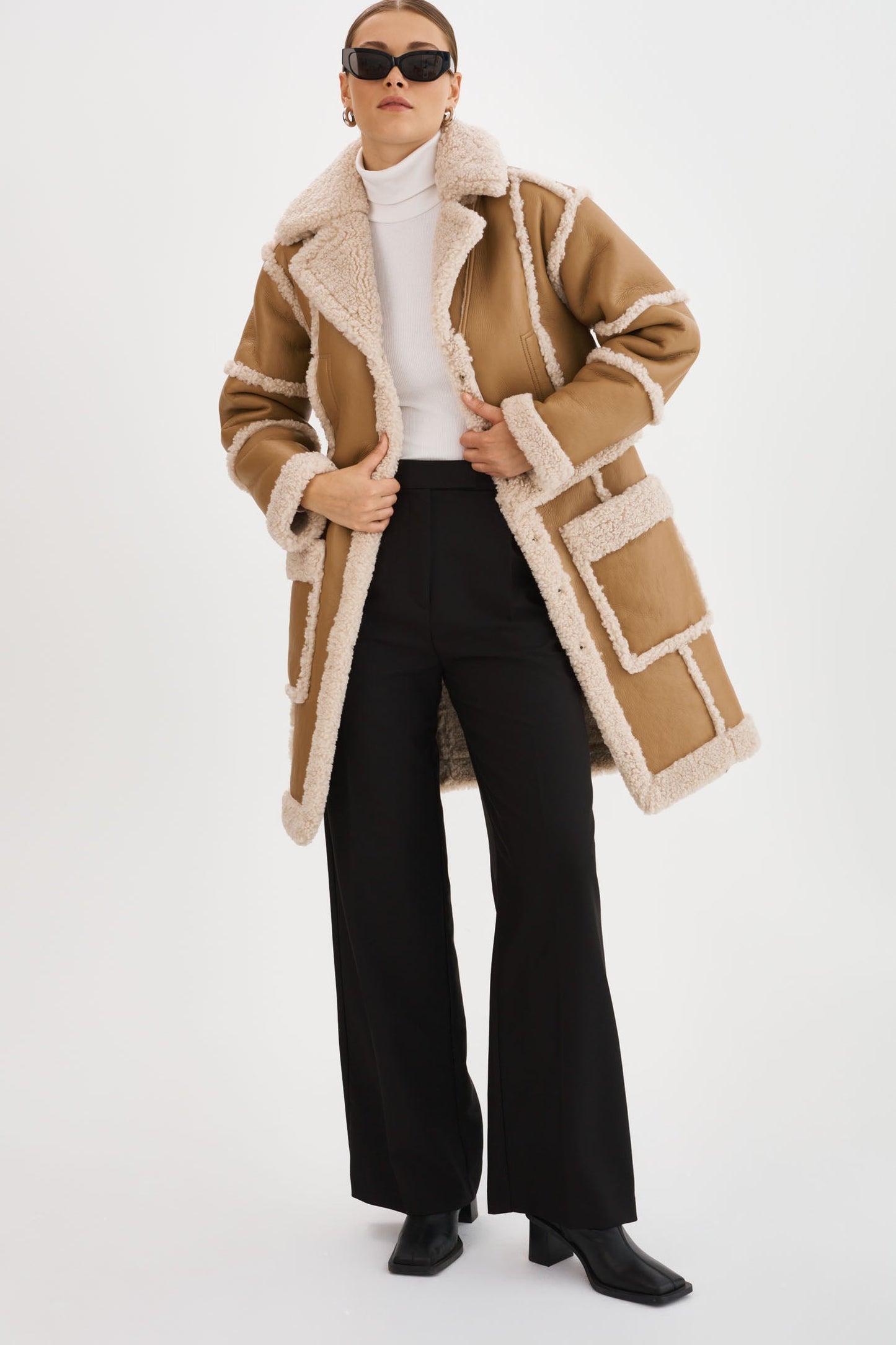 MARIANE | Detachable Faux Shearling Coat