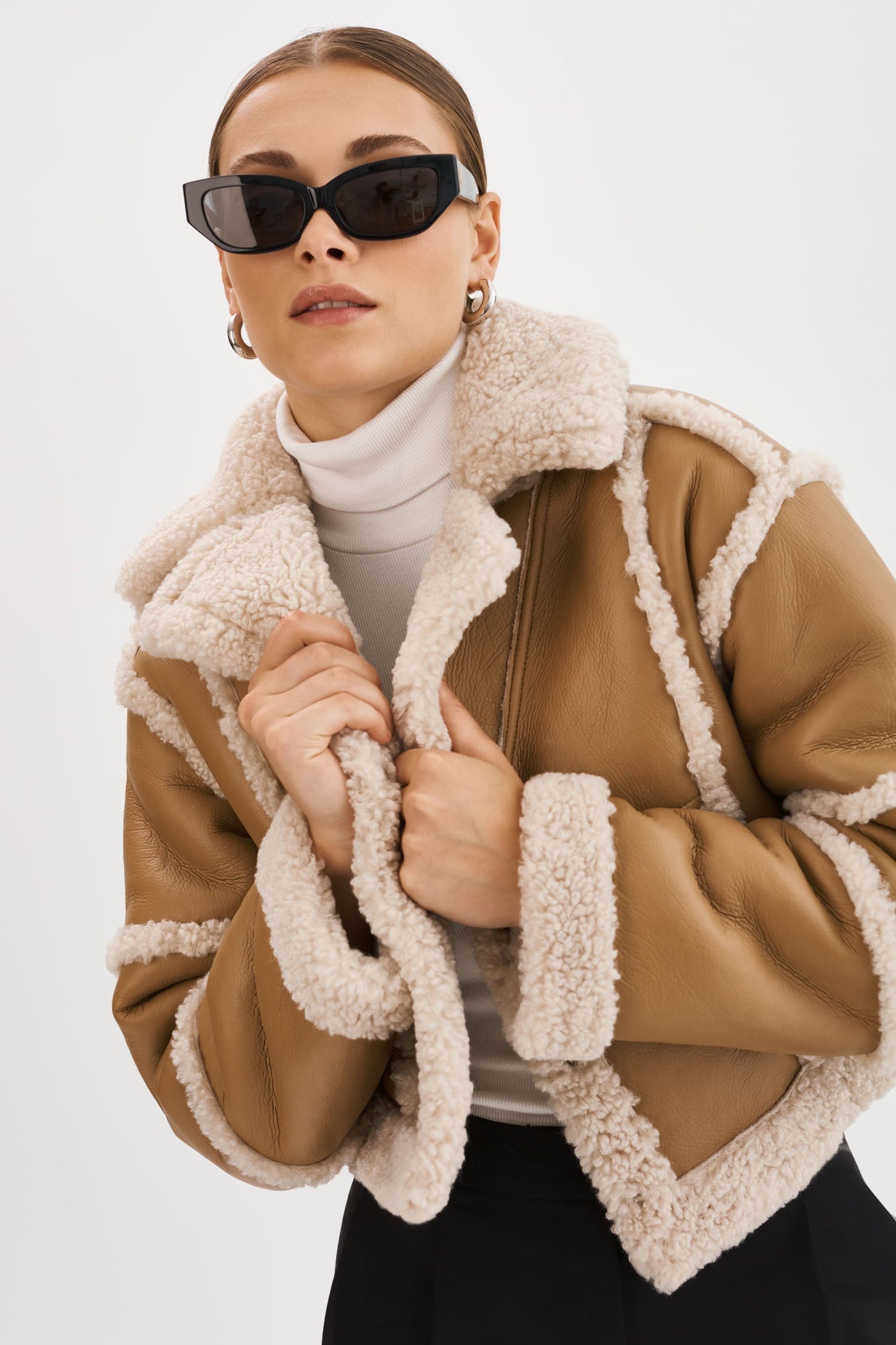 MARIANE | Detachable Faux Shearling Coat