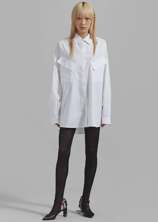 Marin Button Up Utility Shirt - White