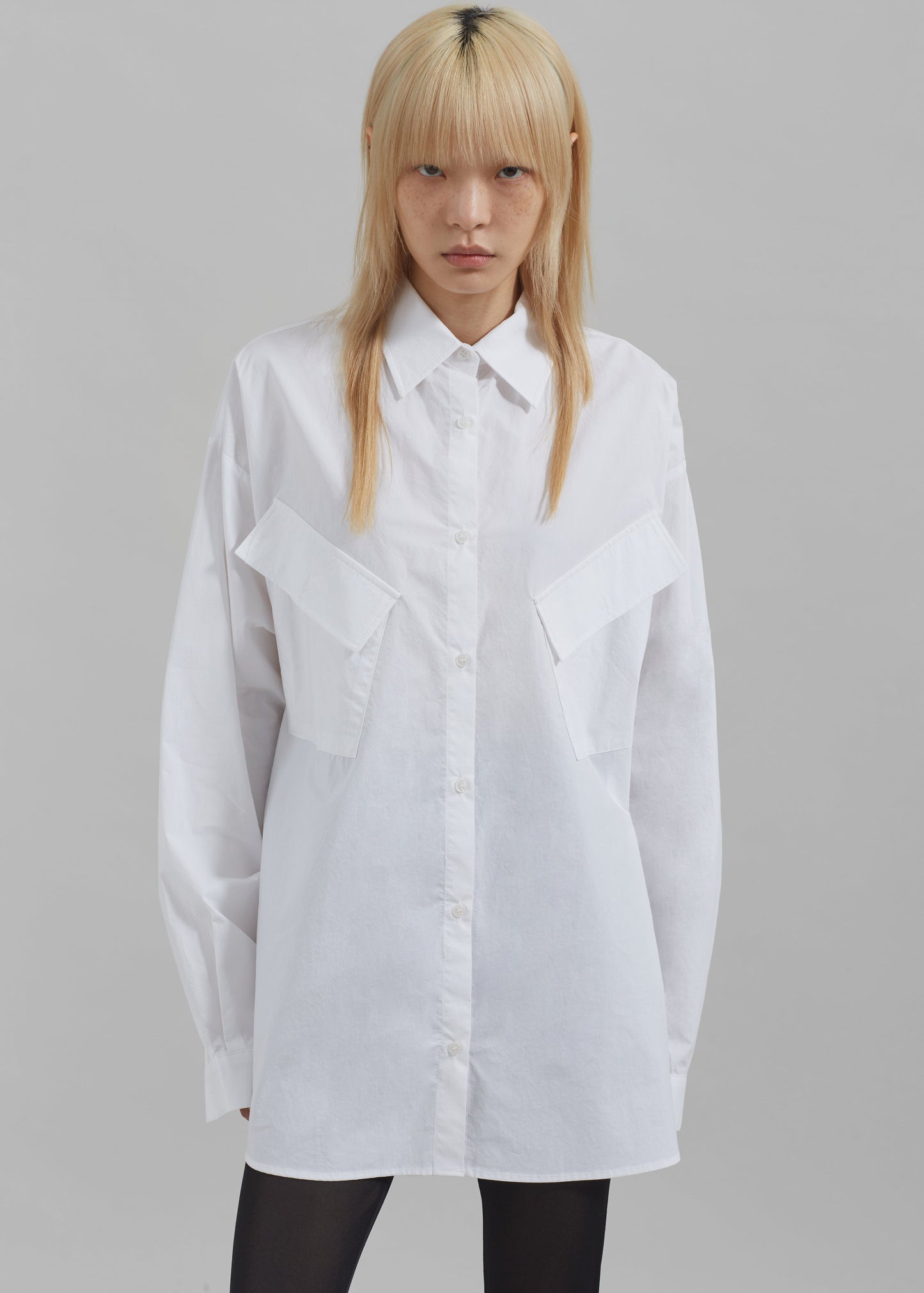 Marin Button Up Utility Shirt - White