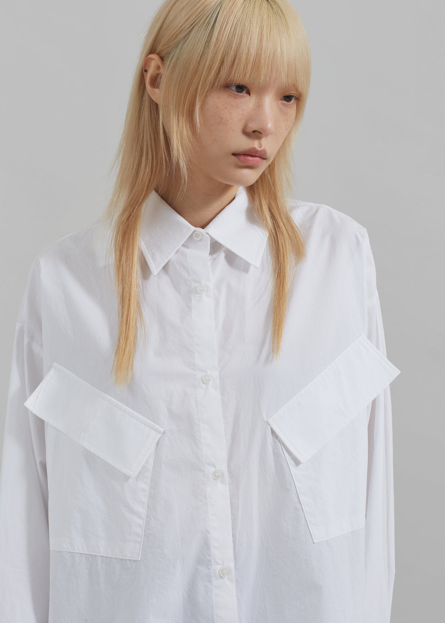 Marin Button Up Utility Shirt - White