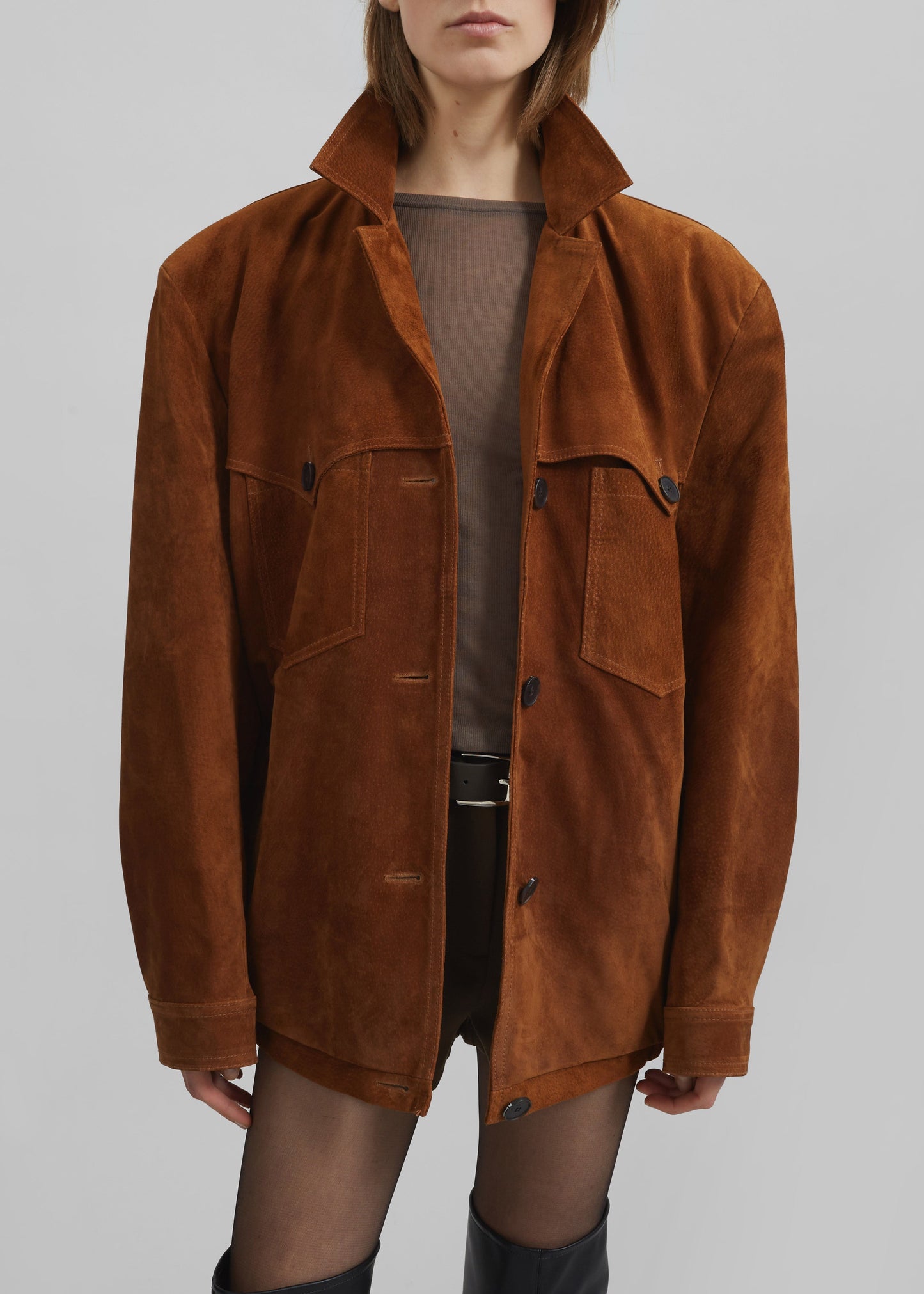 Marlo Suede Jacket - Hazelnut