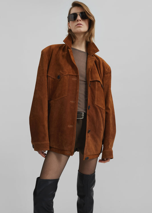 Marlo Suede Jacket - Hazelnut