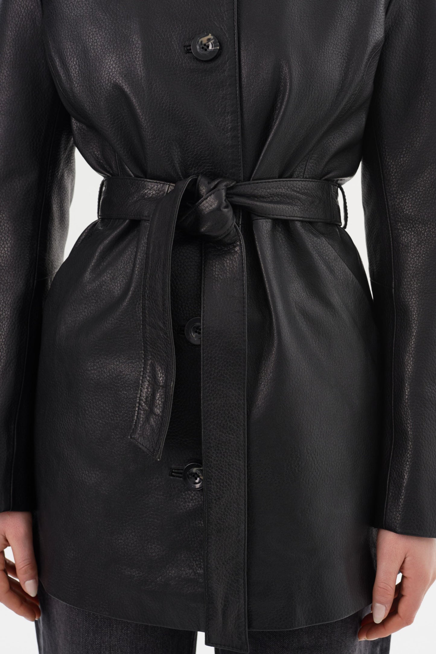 MARLOWE | Leather Trench Coat