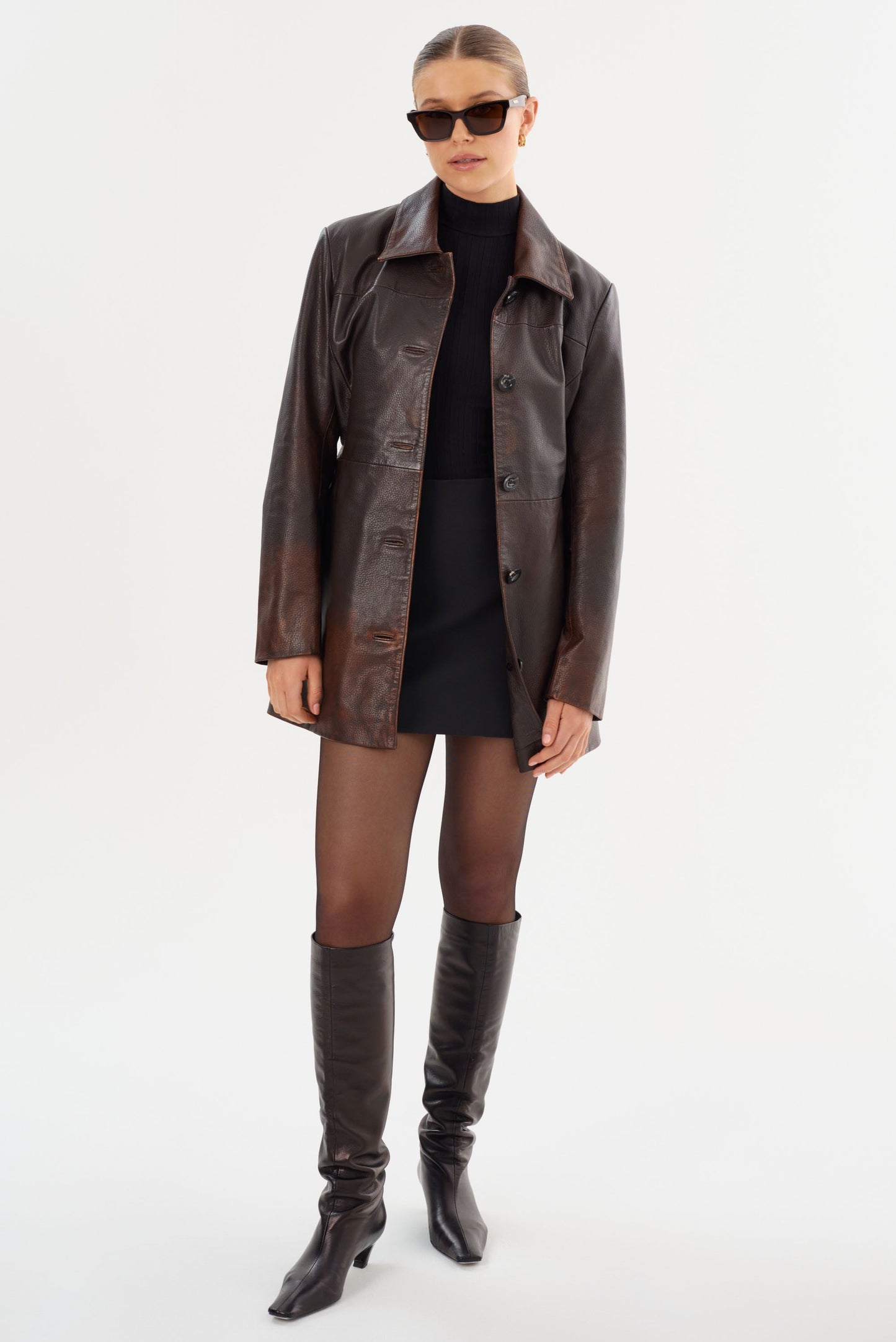 MARLOWE | Leather Trench Coat