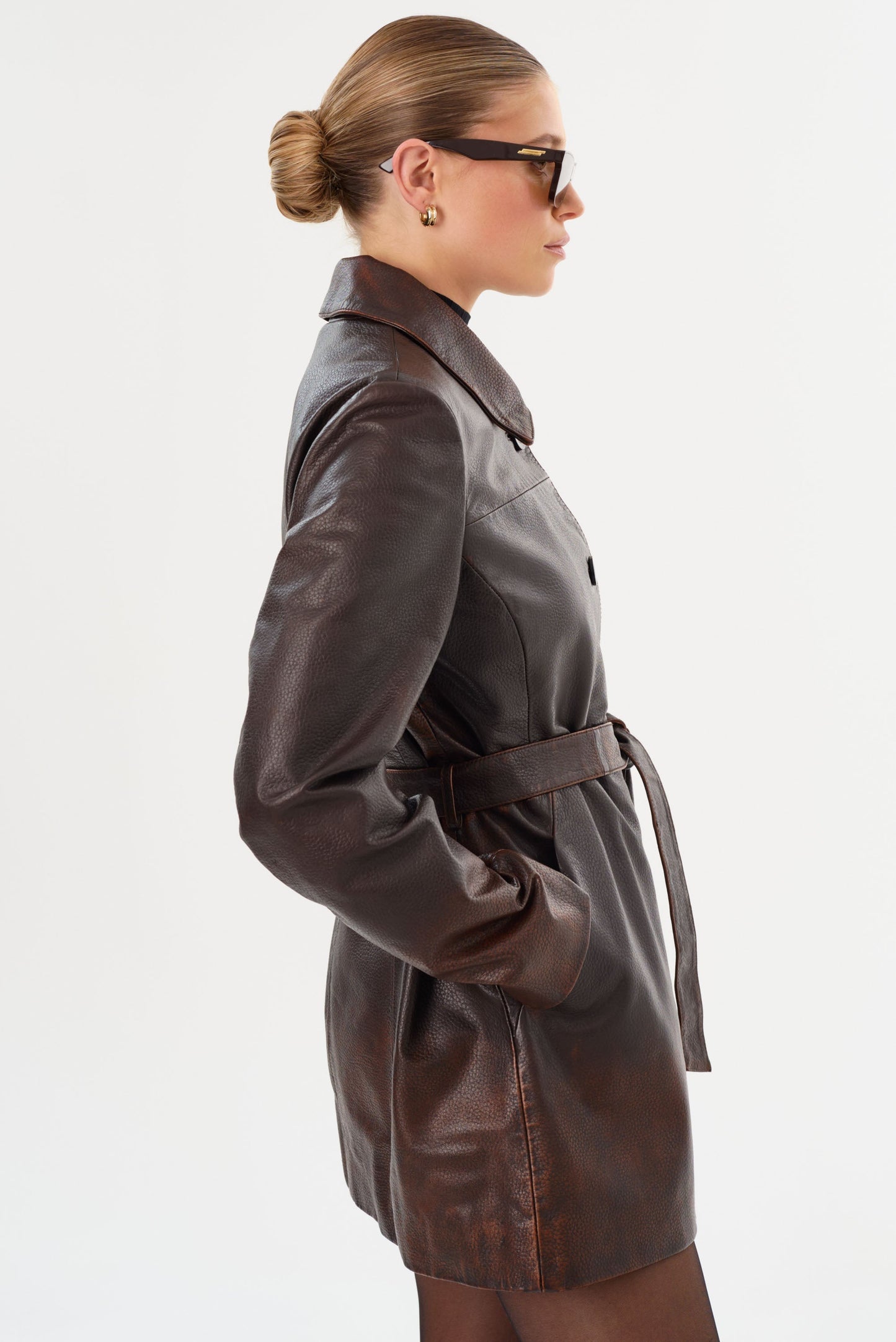 MARLOWE | Leather Trench Coat