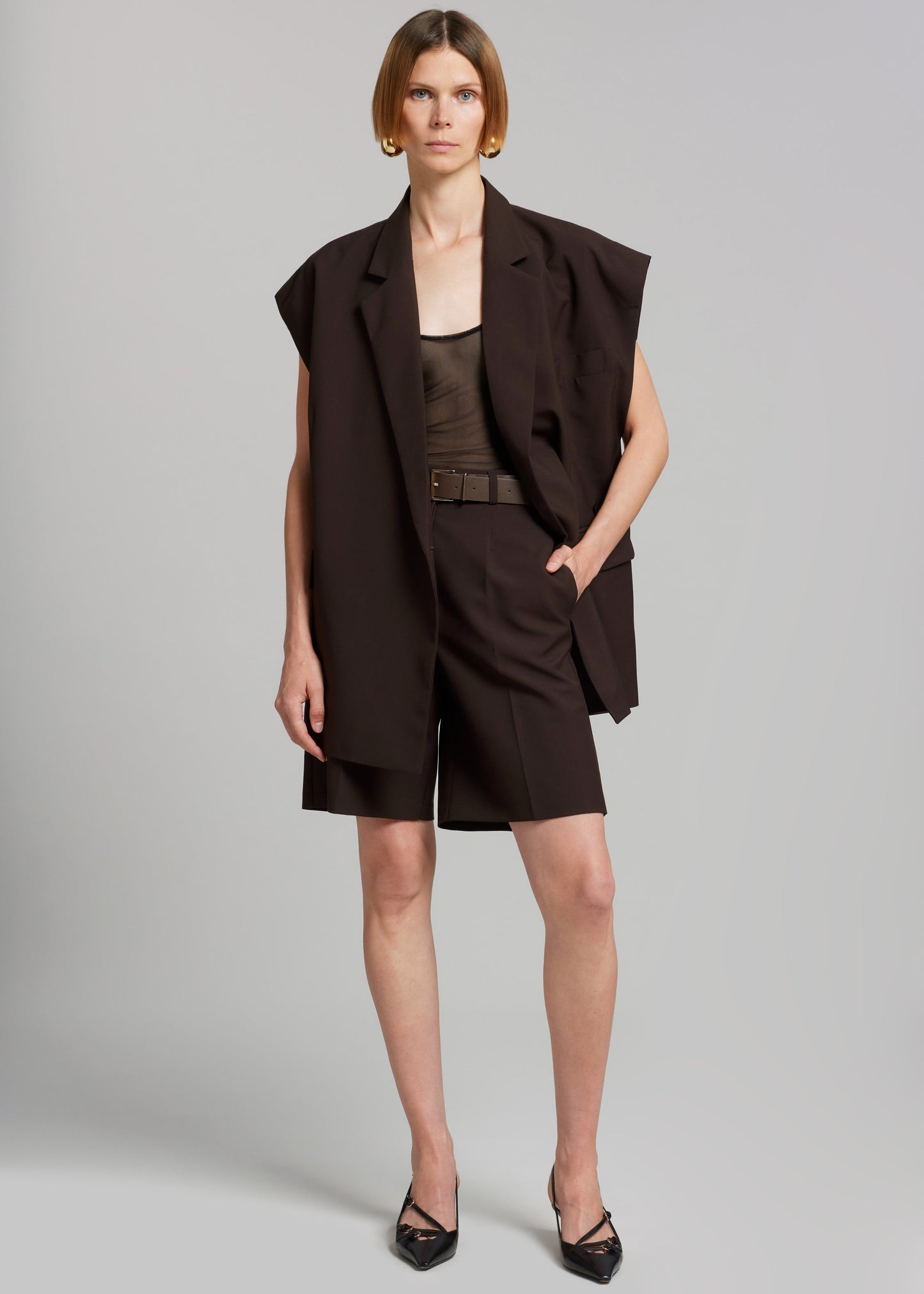 Maura Bermuda Shorts - Brown