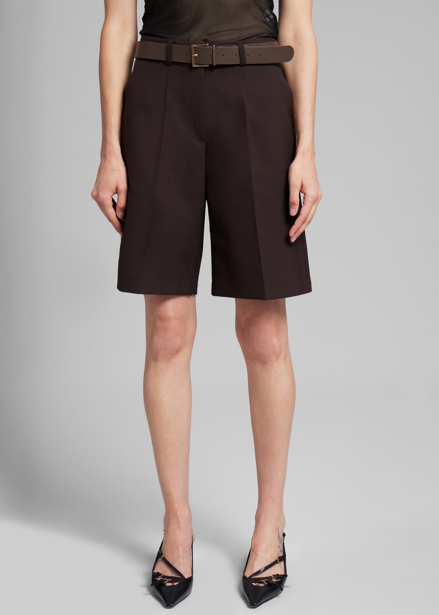 Maura Bermuda Shorts - Brown