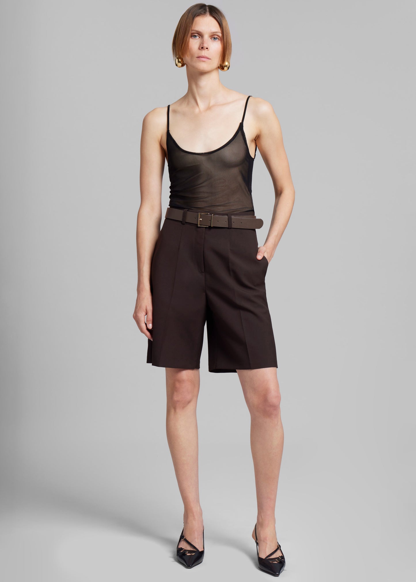 Maura Bermuda Shorts - Brown