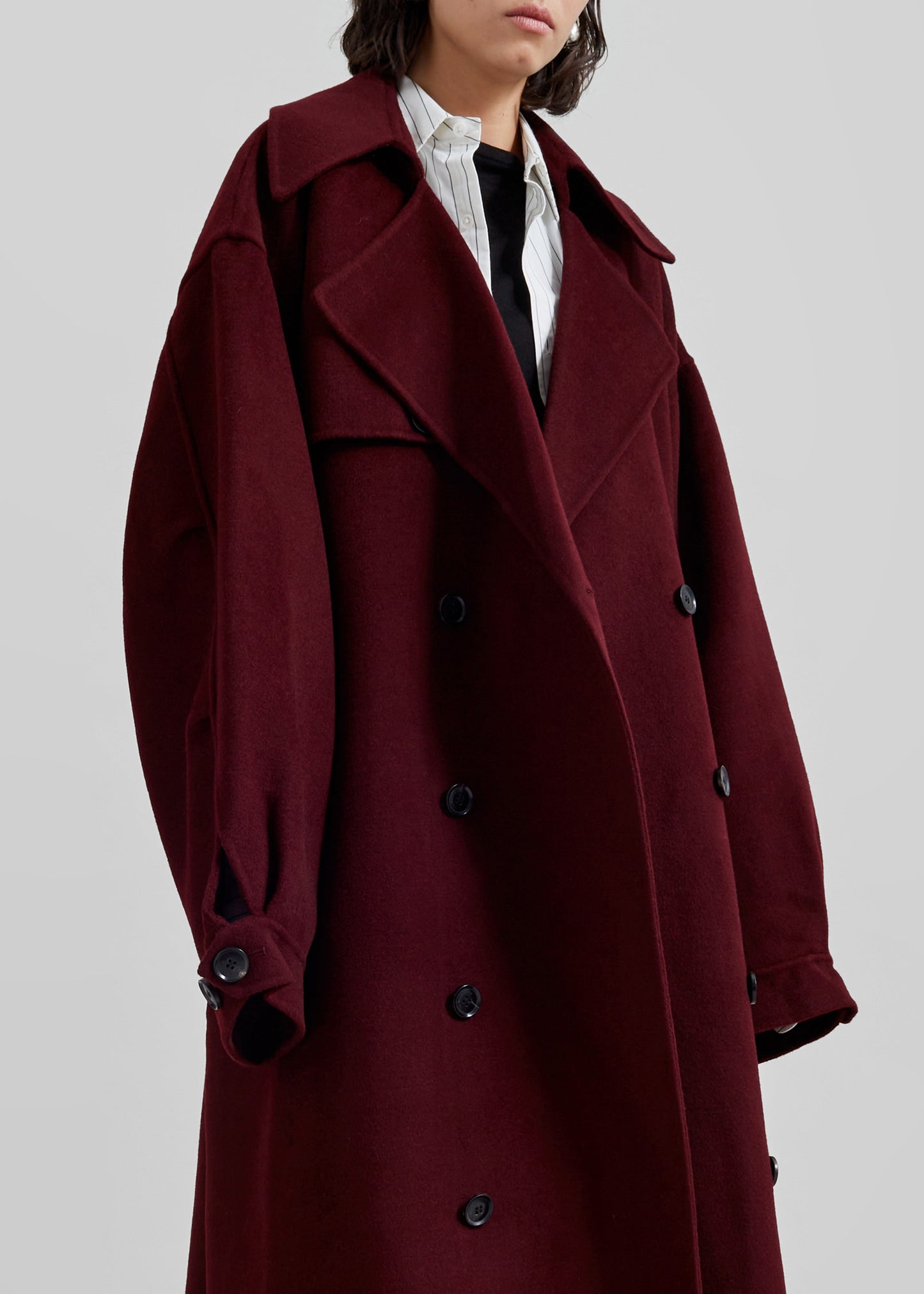 Mavis Long Coat - Burgundy