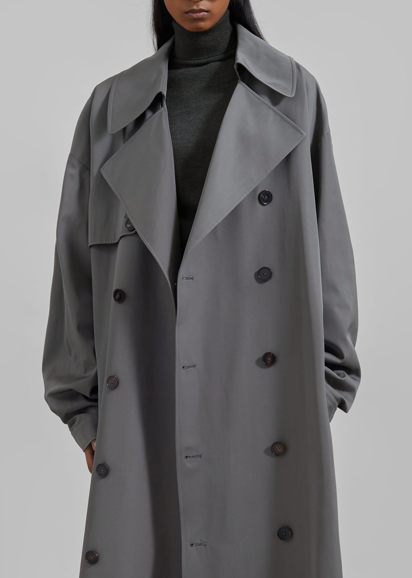 Mavis Oversized Trench - Grey