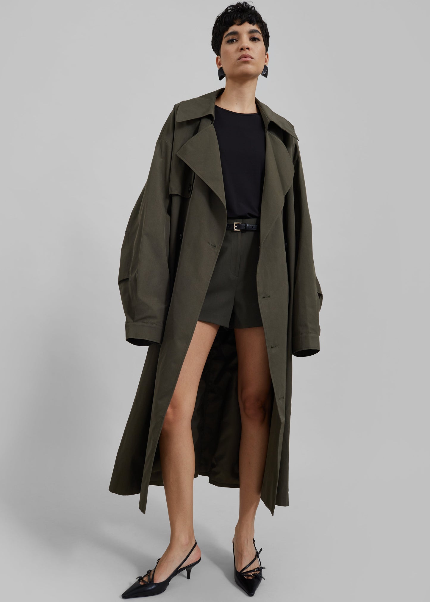 Mavis Oversized Trench - Khaki