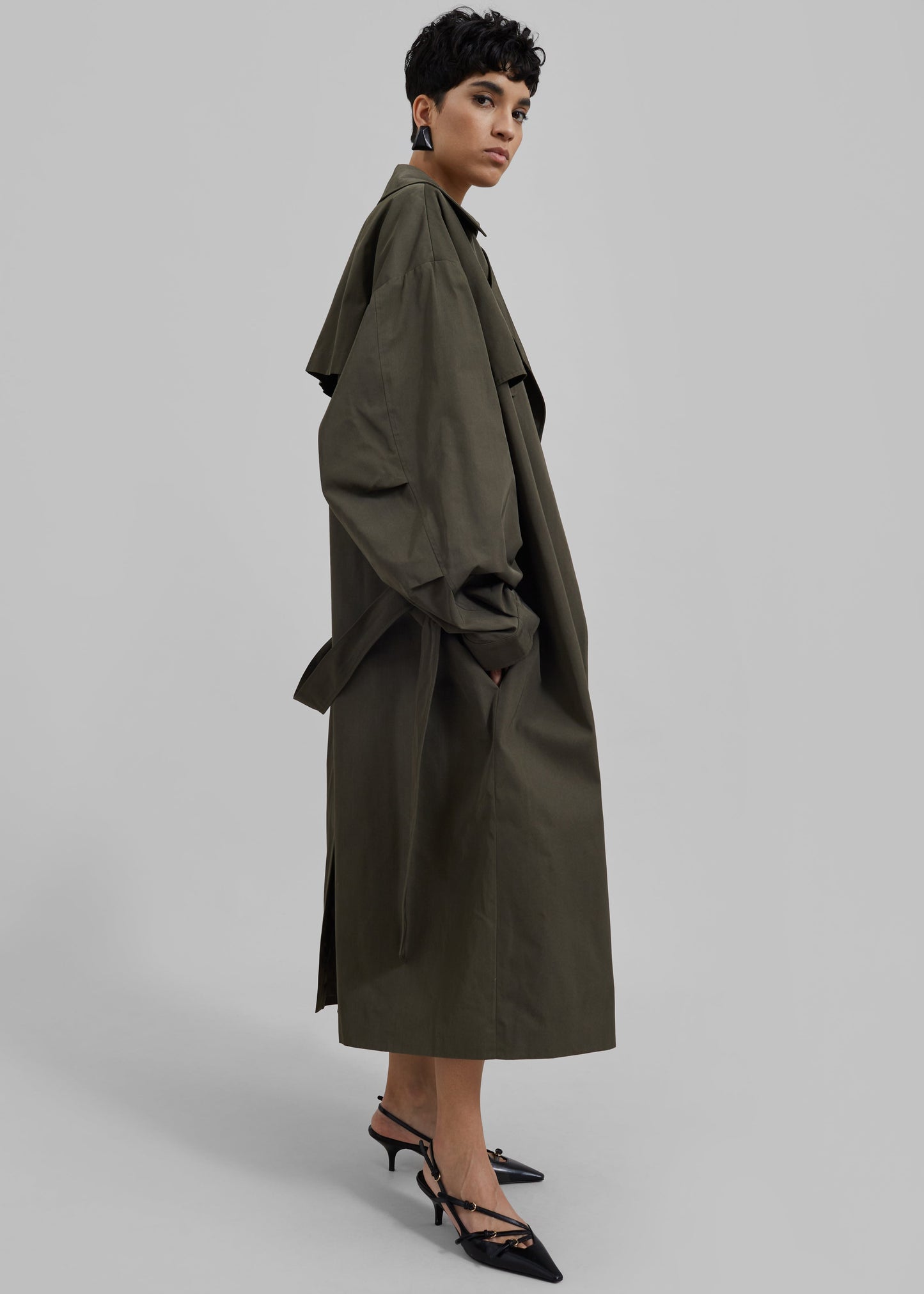 Mavis Oversized Trench - Khaki