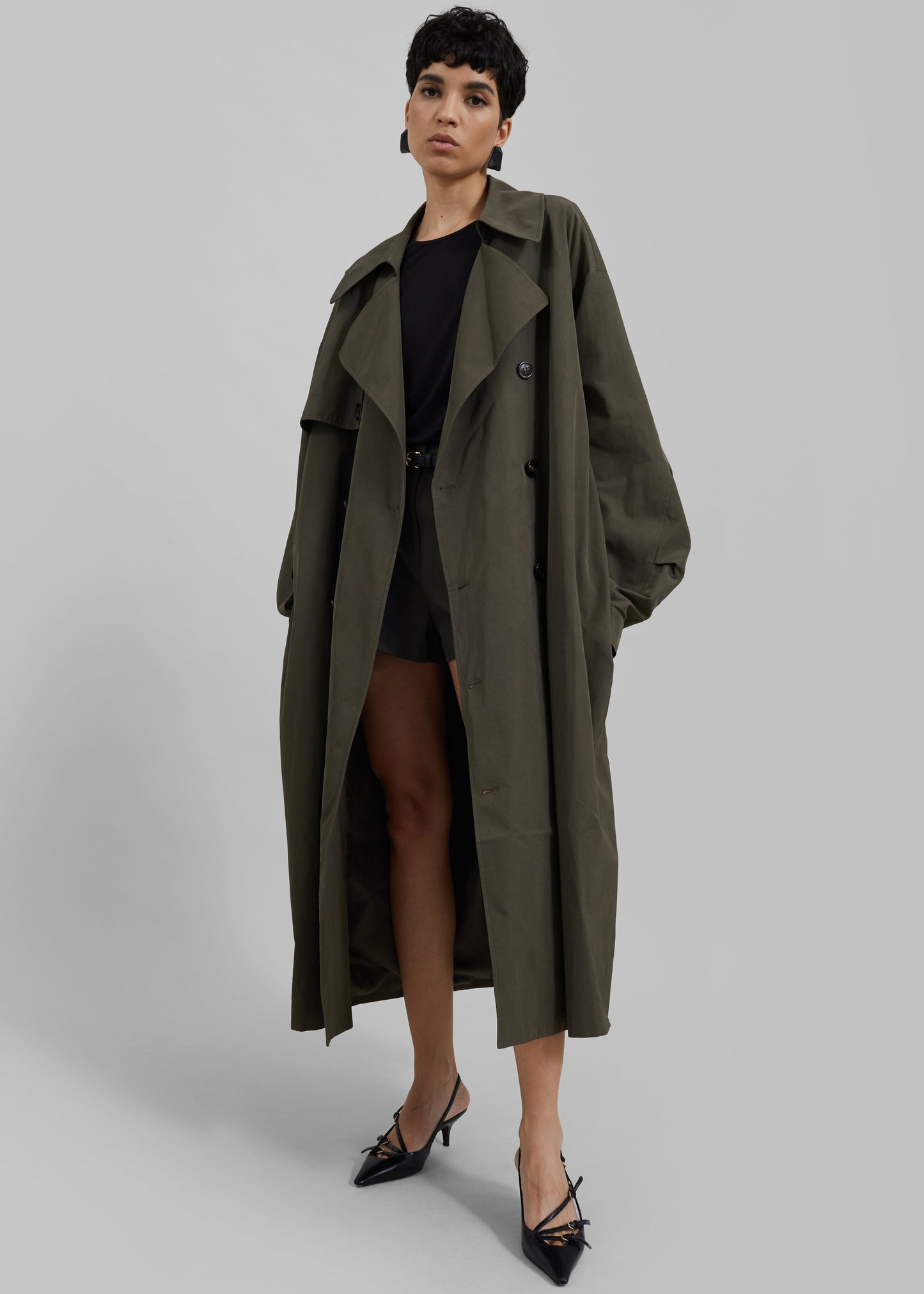 Mavis Oversized Trench - Khaki