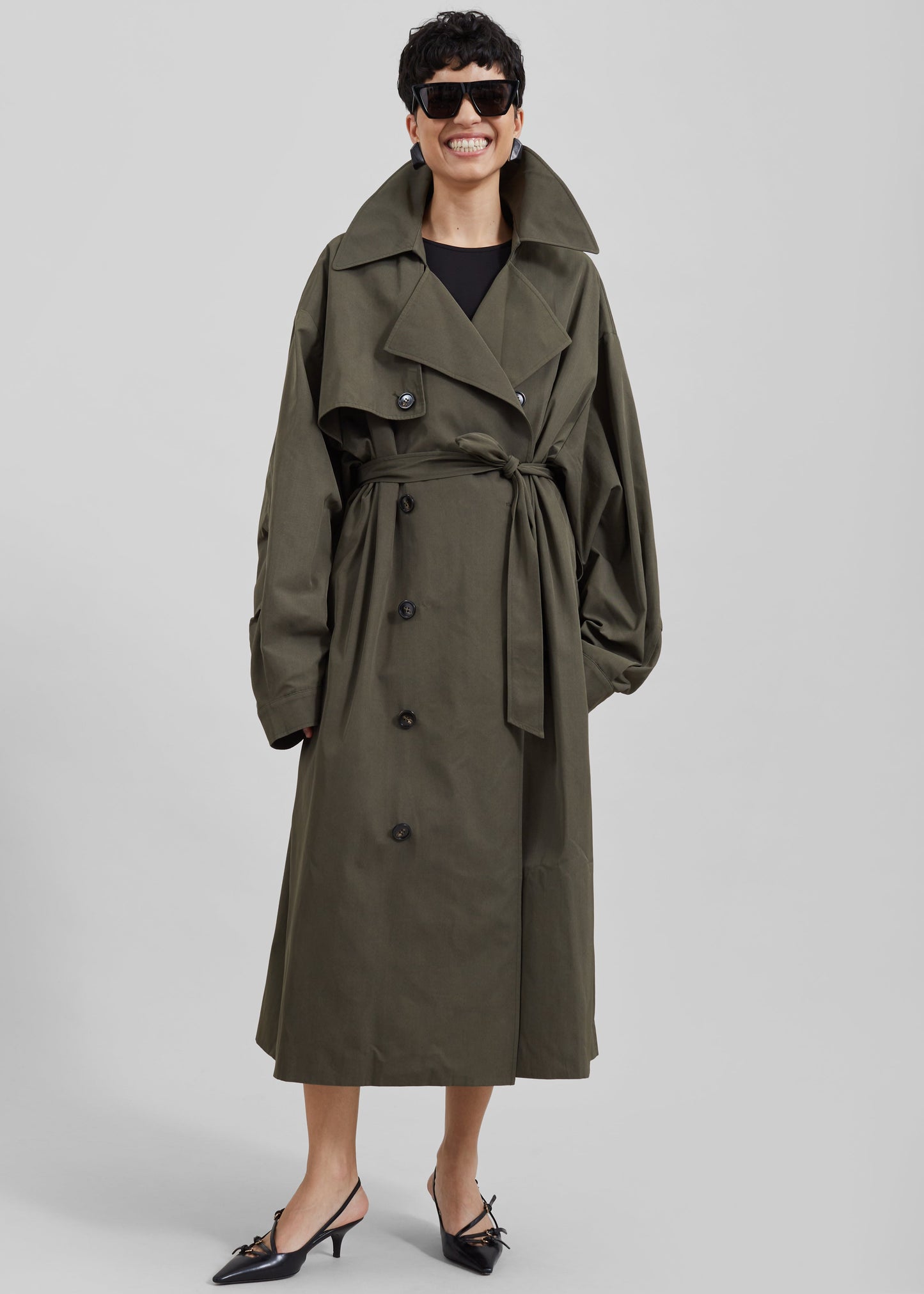 Mavis Oversized Trench - Khaki