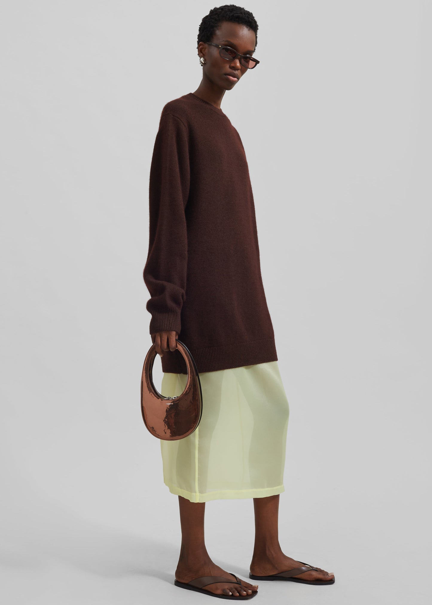 Maxime Knit Sweater Dress - Brown