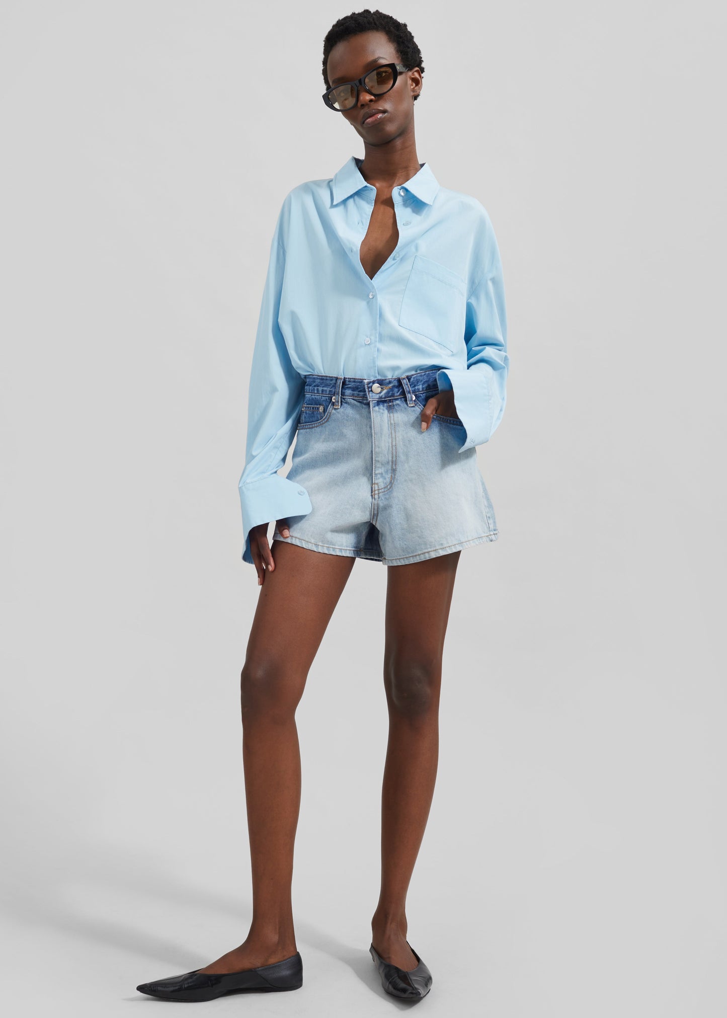 Melina Denim Shorts - Light Wash