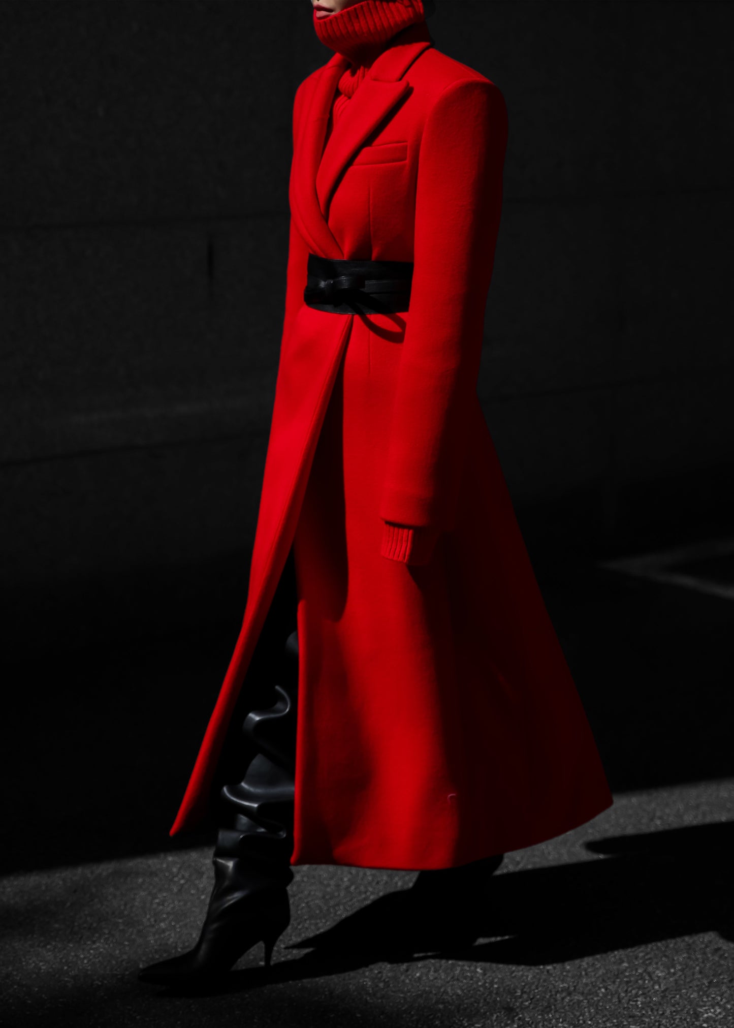 Melva Long Coat - Red