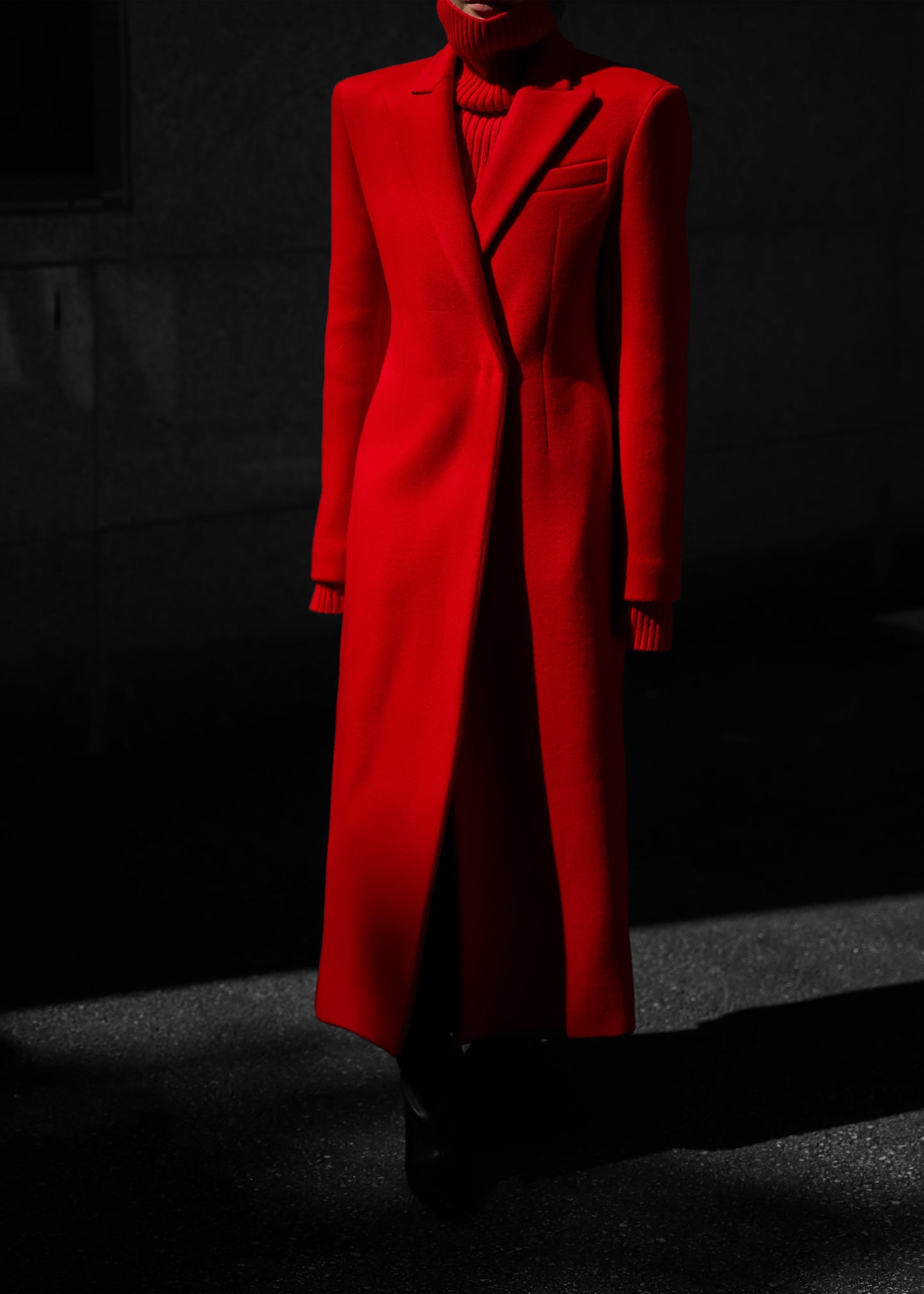 Melva Long Coat - Red