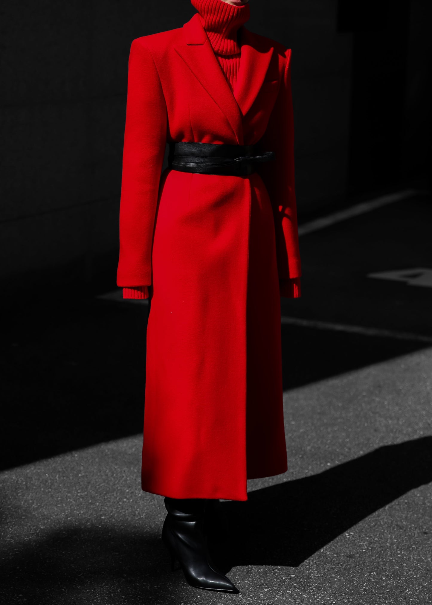 Melva Long Coat - Red