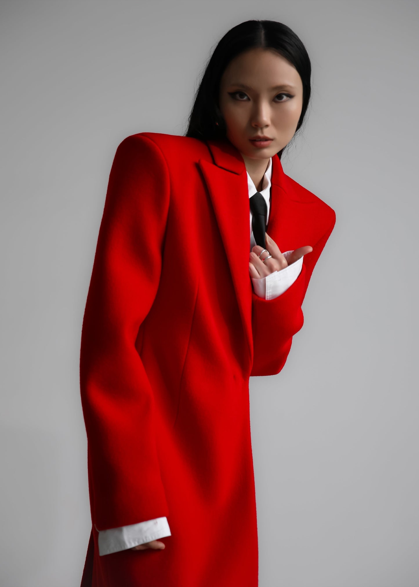 Melva Long Coat - Red