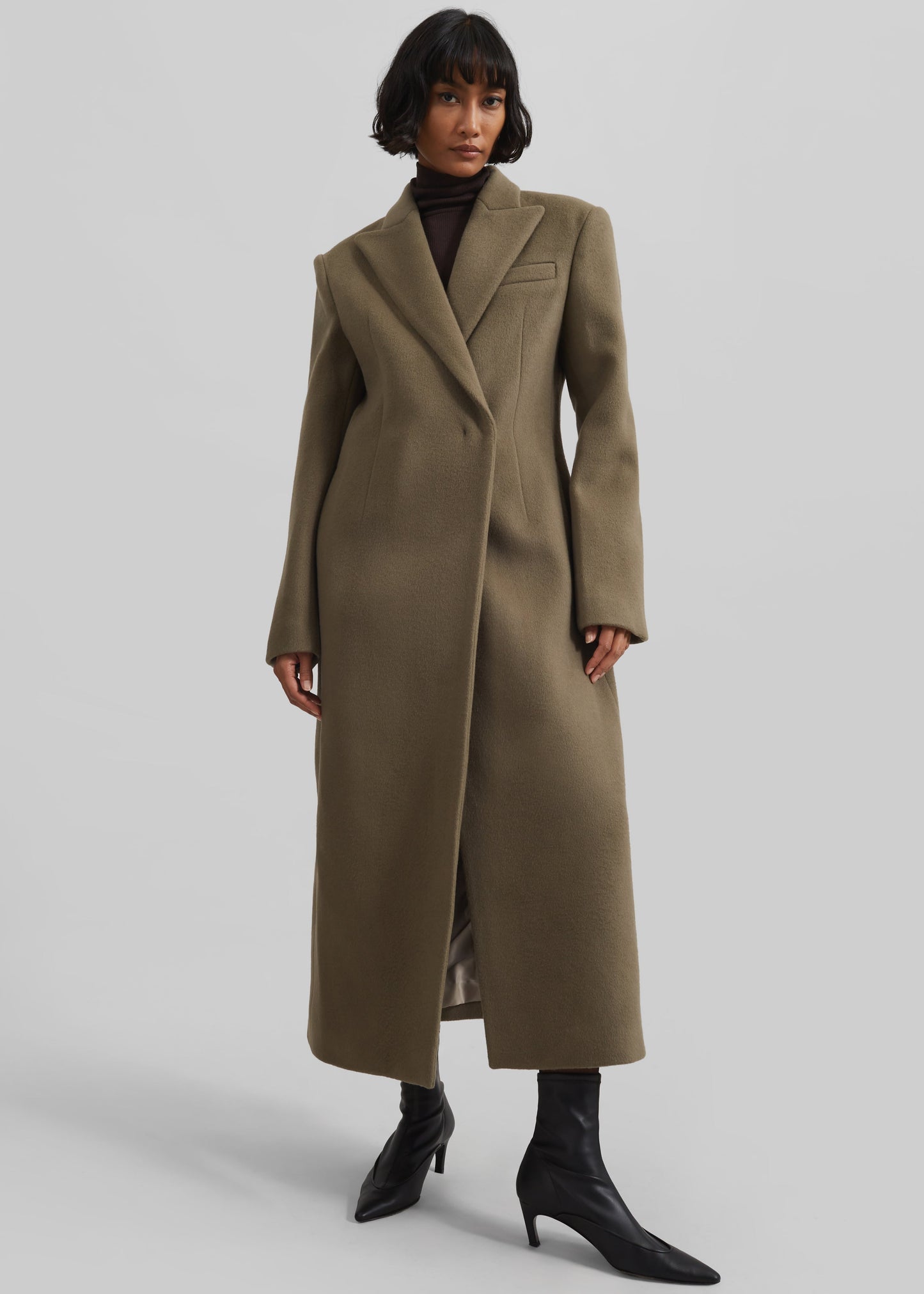 Melva Long Coat - Taupe