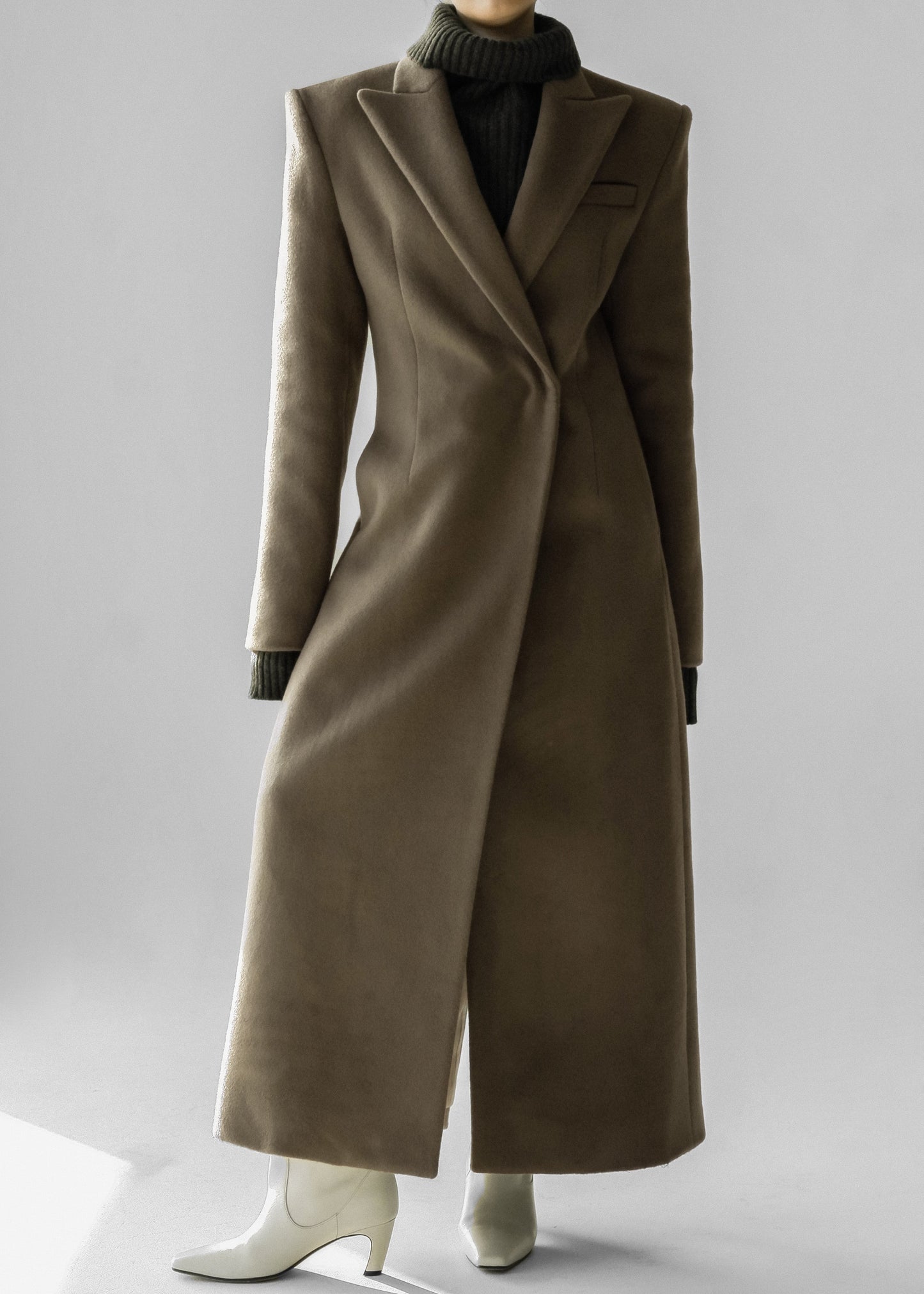 Melva Long Coat - Taupe