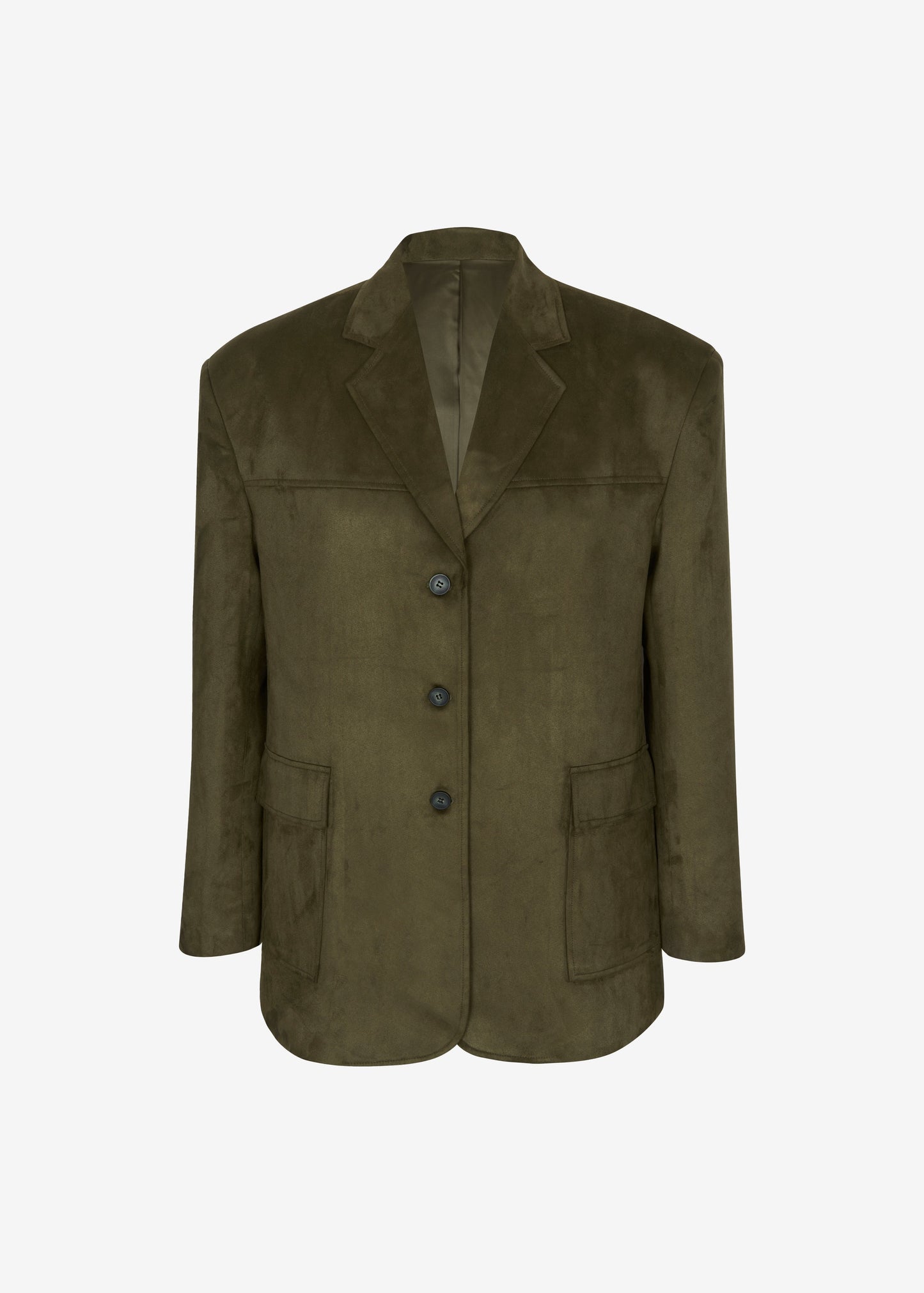 Merida Faux Suede Blazer - Khaki