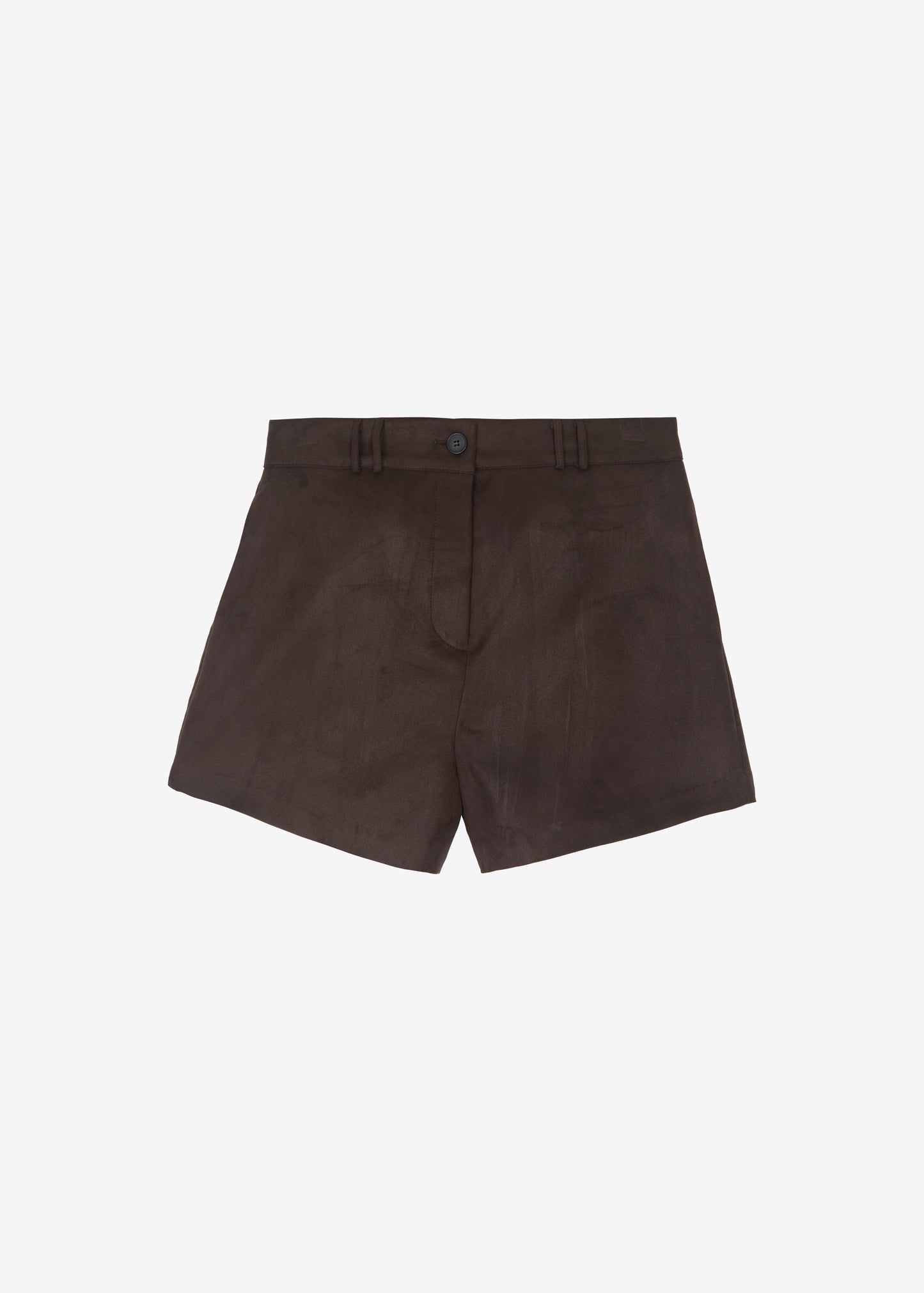 Merida Faux Suede Shorts - Brown